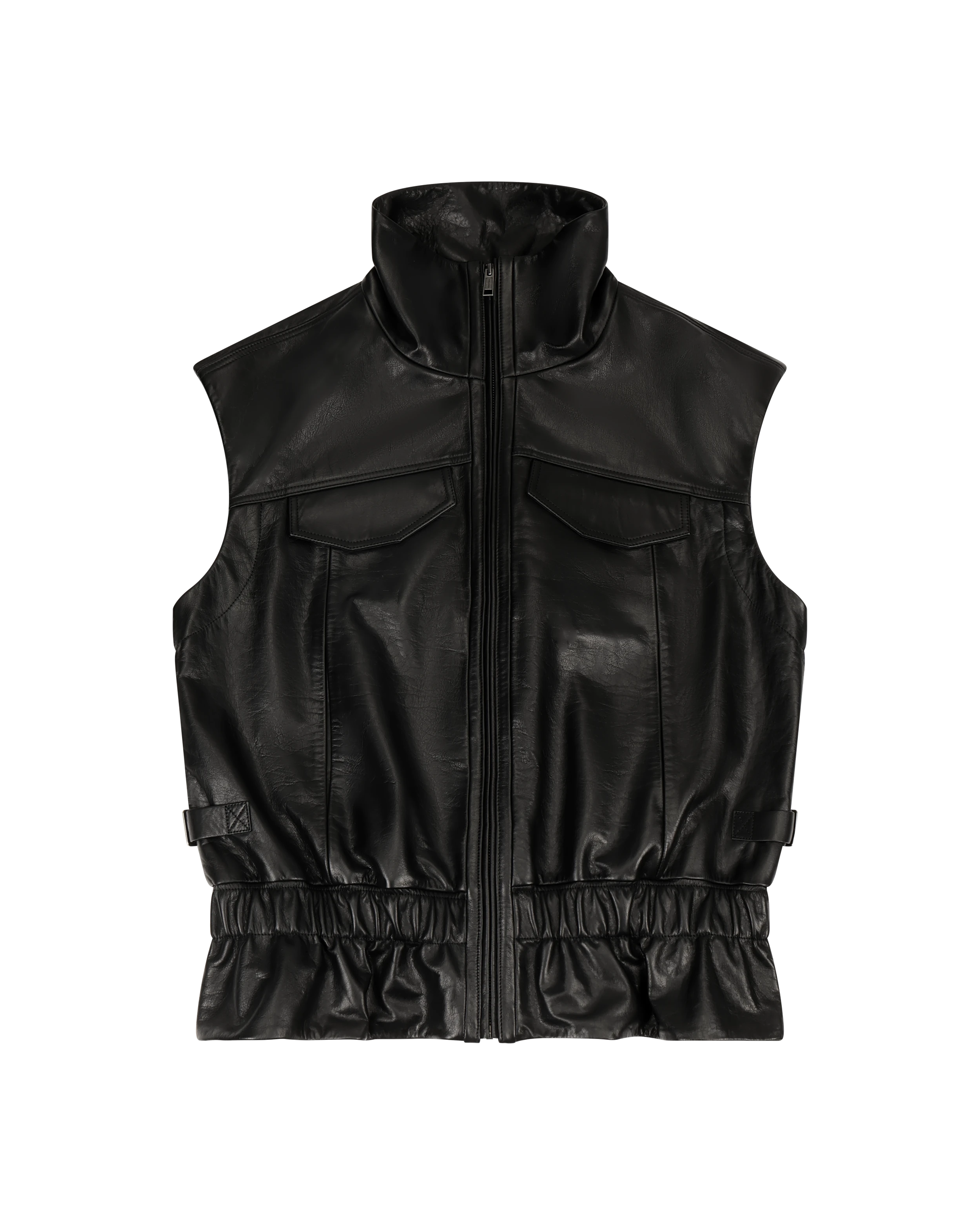 Leather Vest Black Leather - Image 4