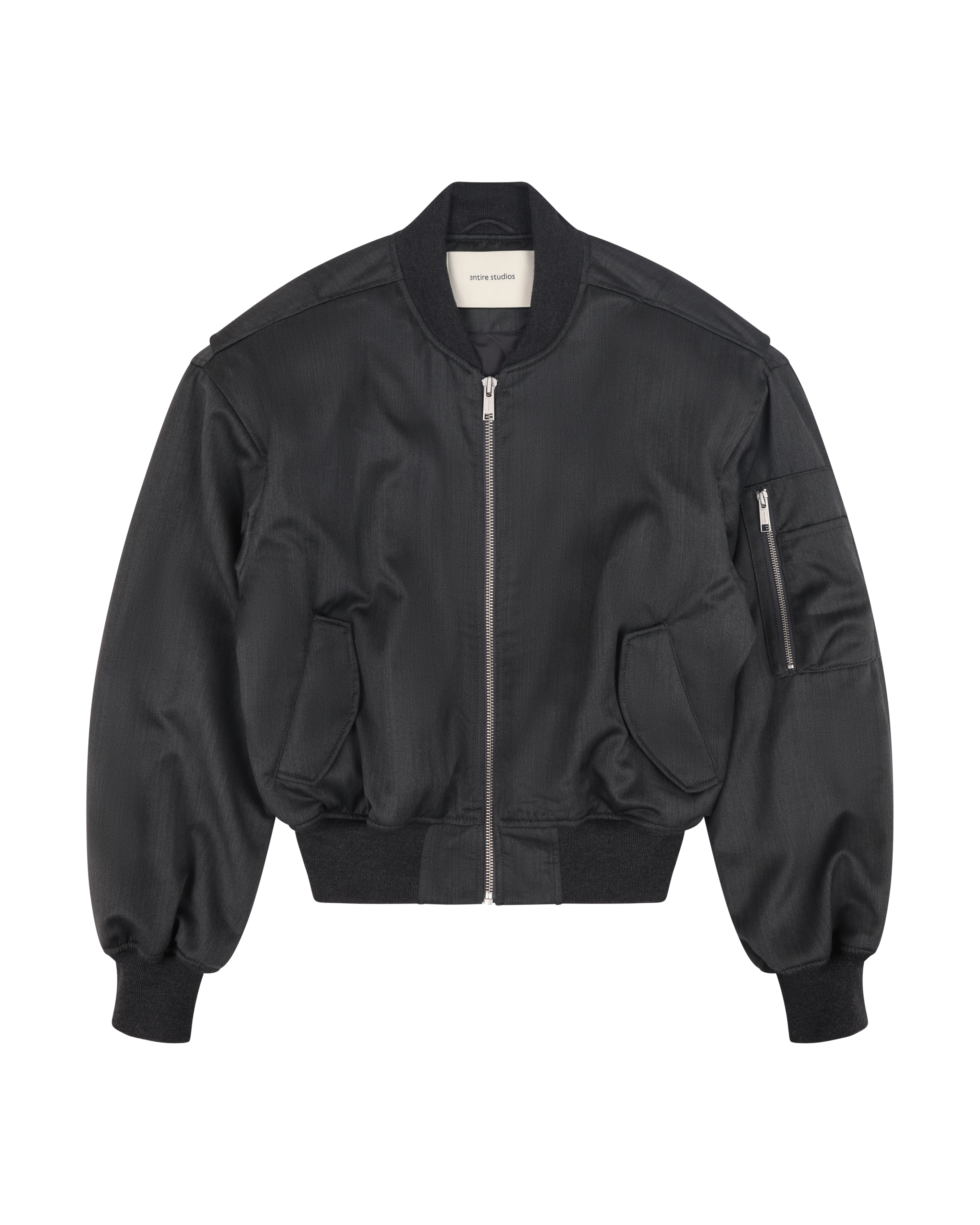 Cropped Broad Bomber Suiting Grey - Image 4