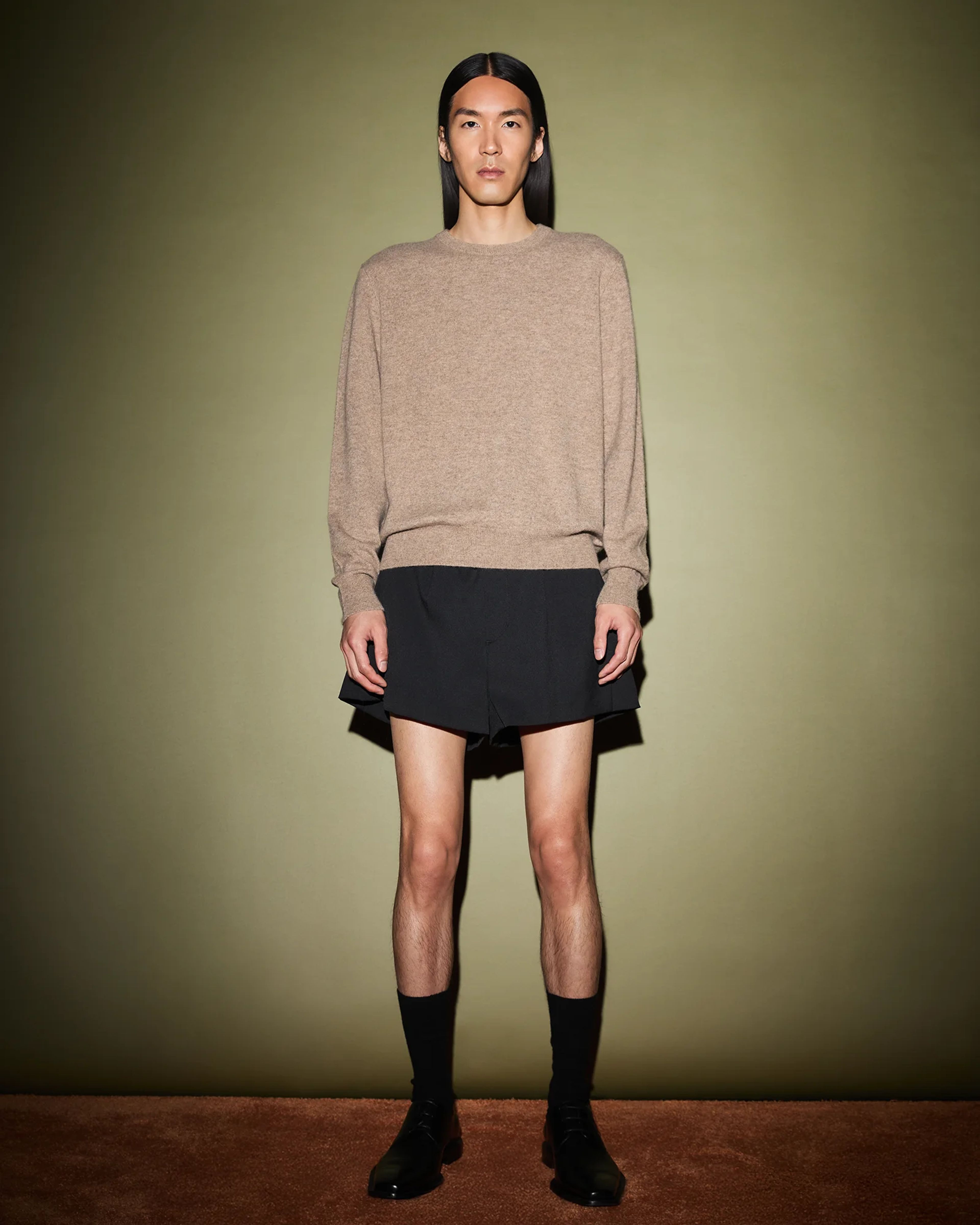 Knit Crewneck Camel - Image 1