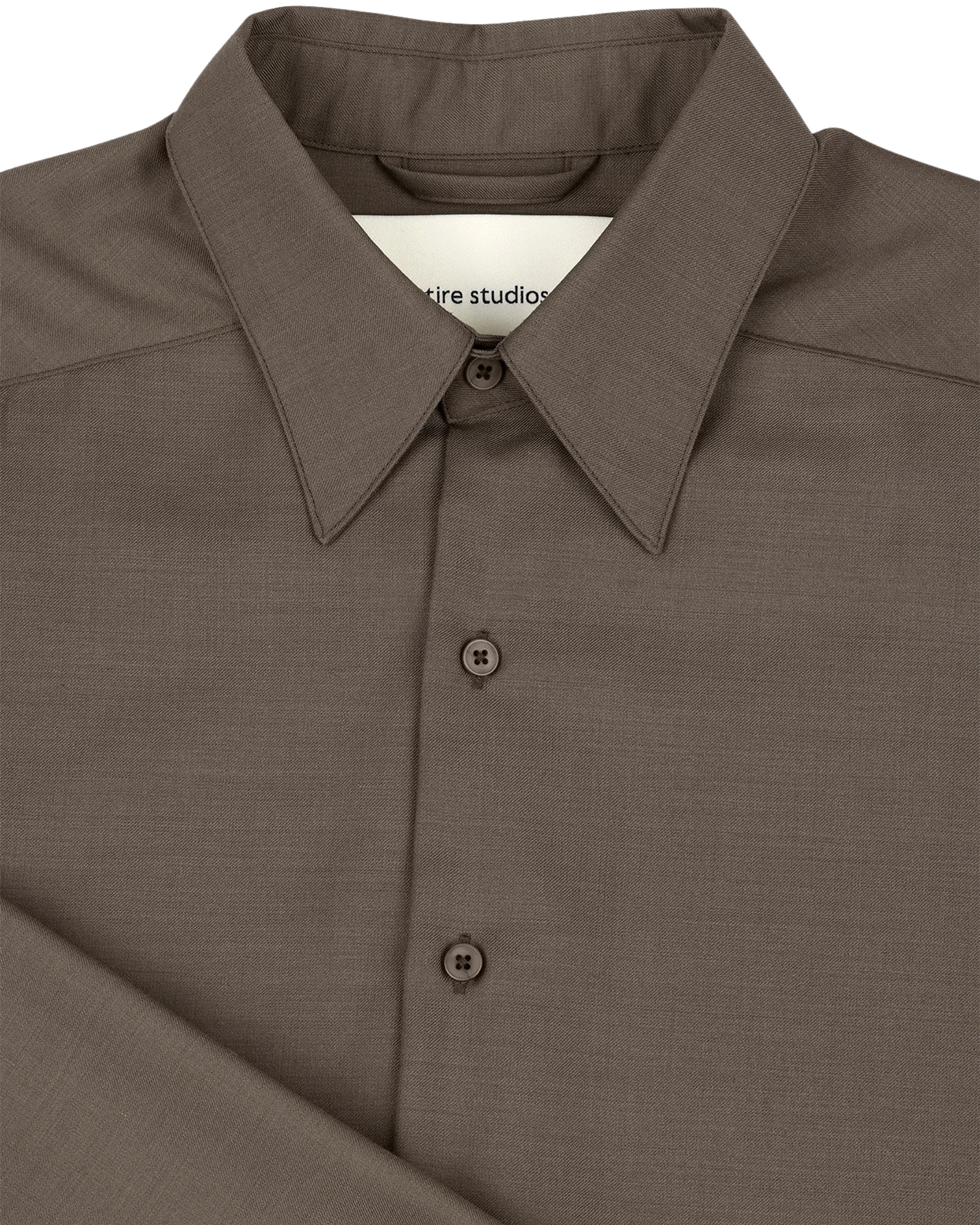 Miller Shirt Wool Taupe - Image 3
