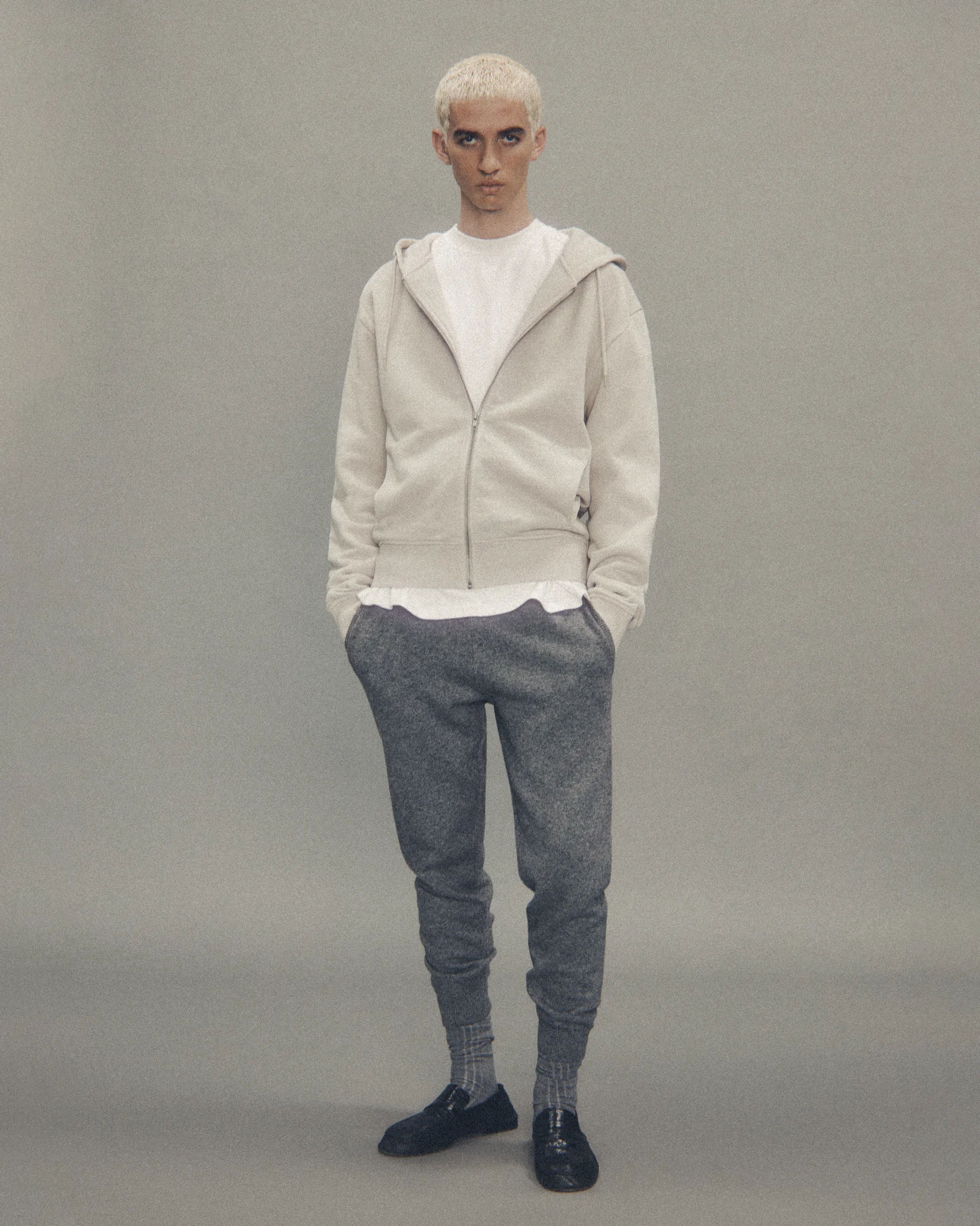 Slim Zip Up Off White - Image 1