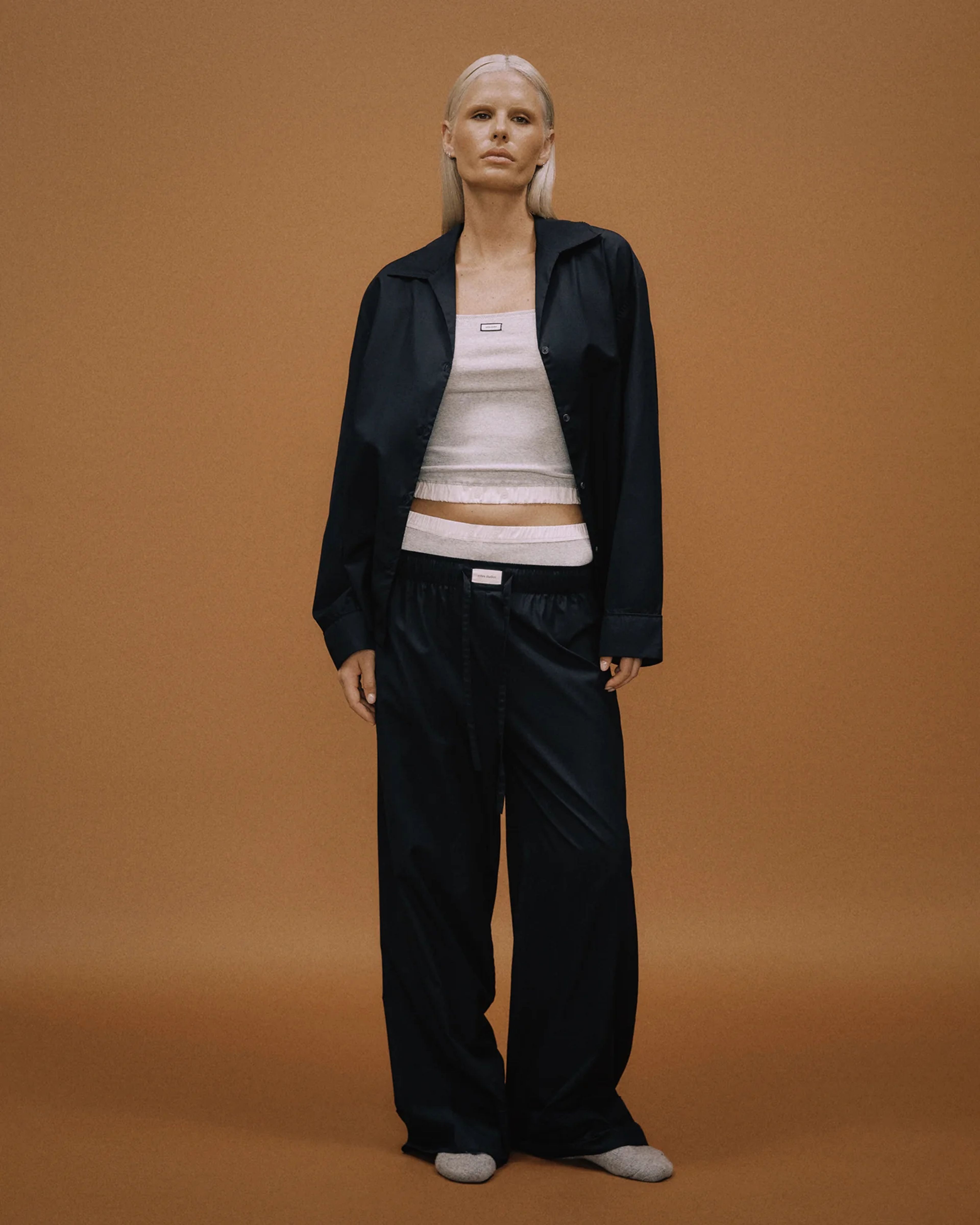 LS Pajama Shirt Black - Image 1