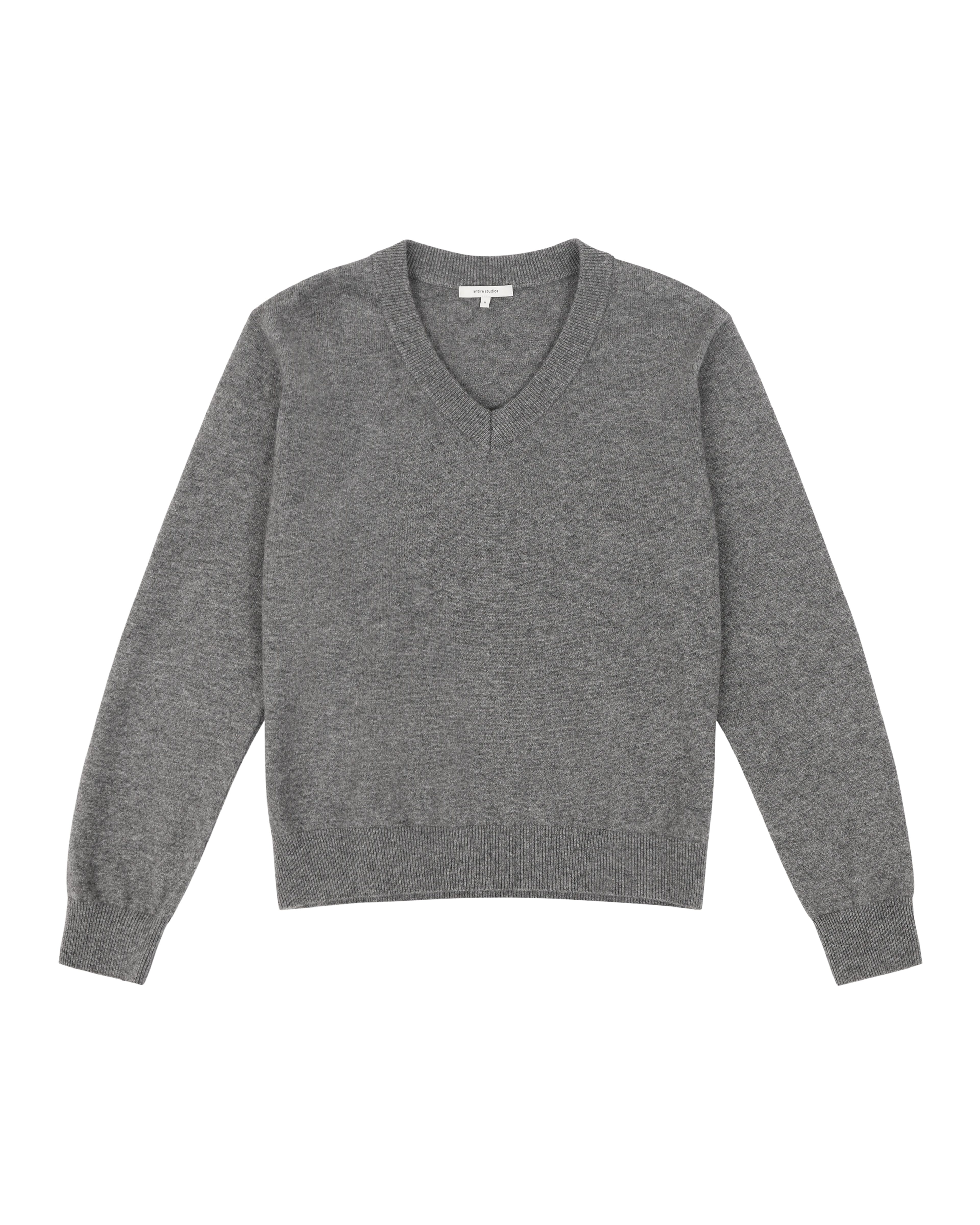 Knit V Neck Concrete - Image 6
