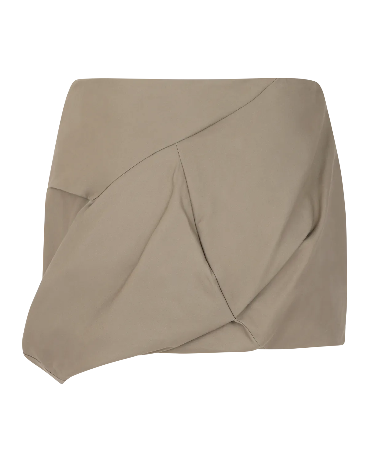 Structured Mini Skirt Taupe - Image 5