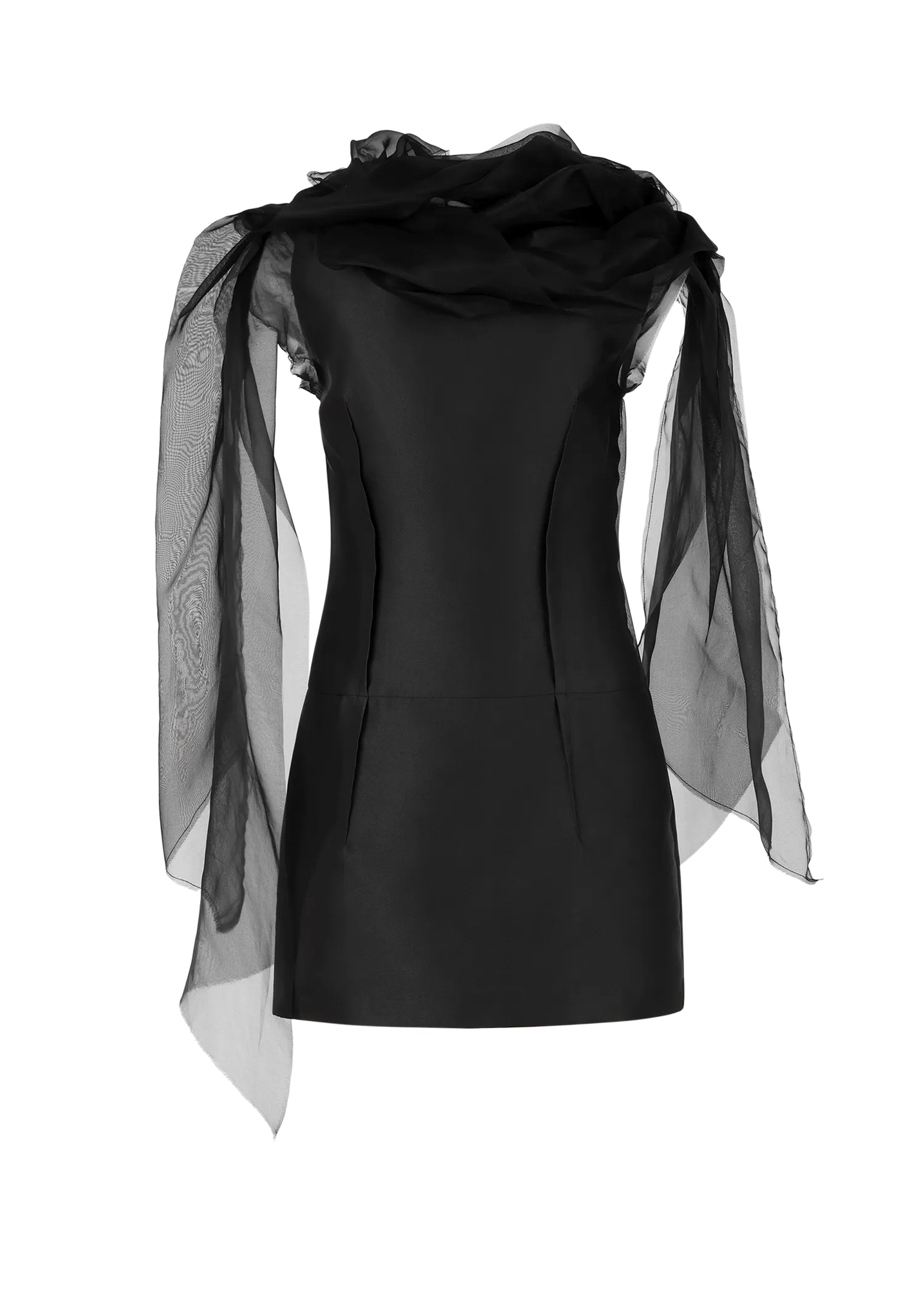 Product shift-dress-black-satin thumbnail