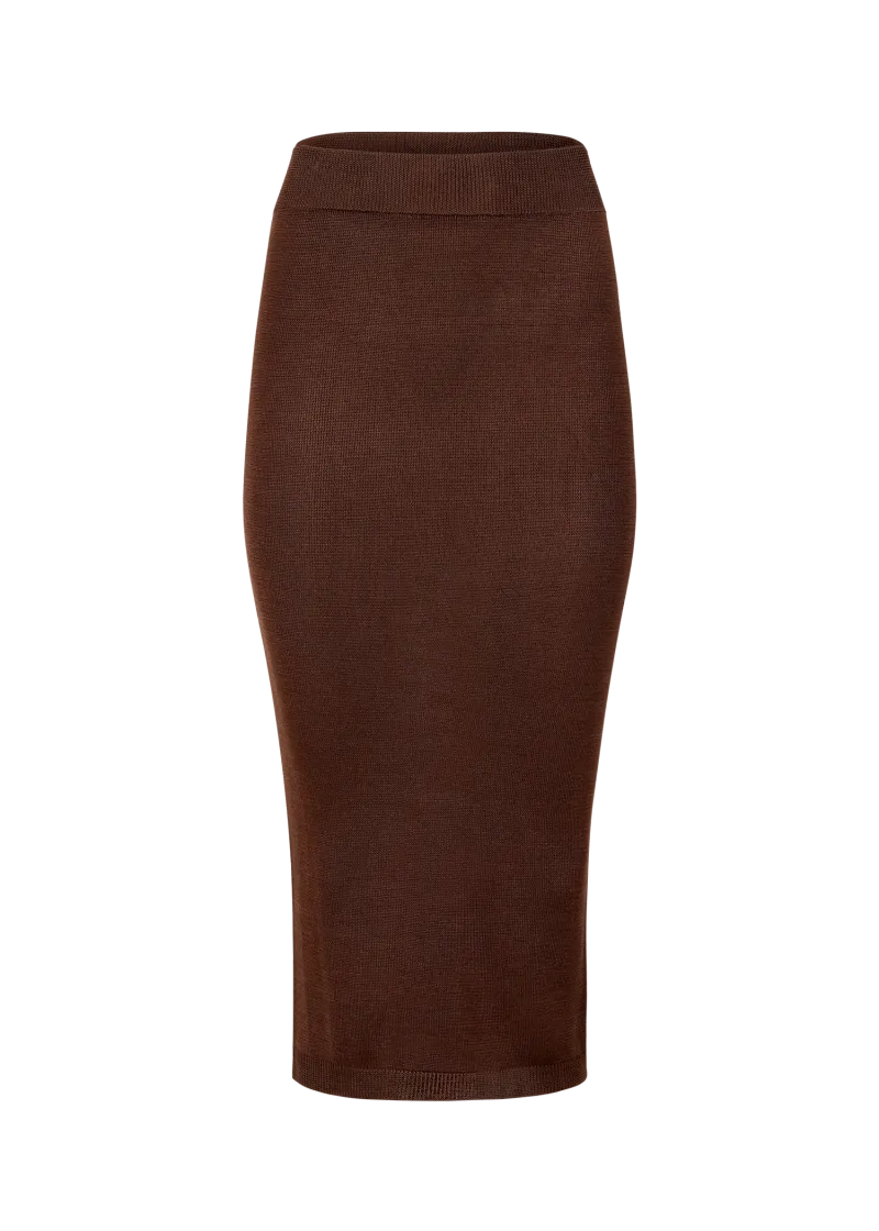 midi-skirt-chocolate garment view