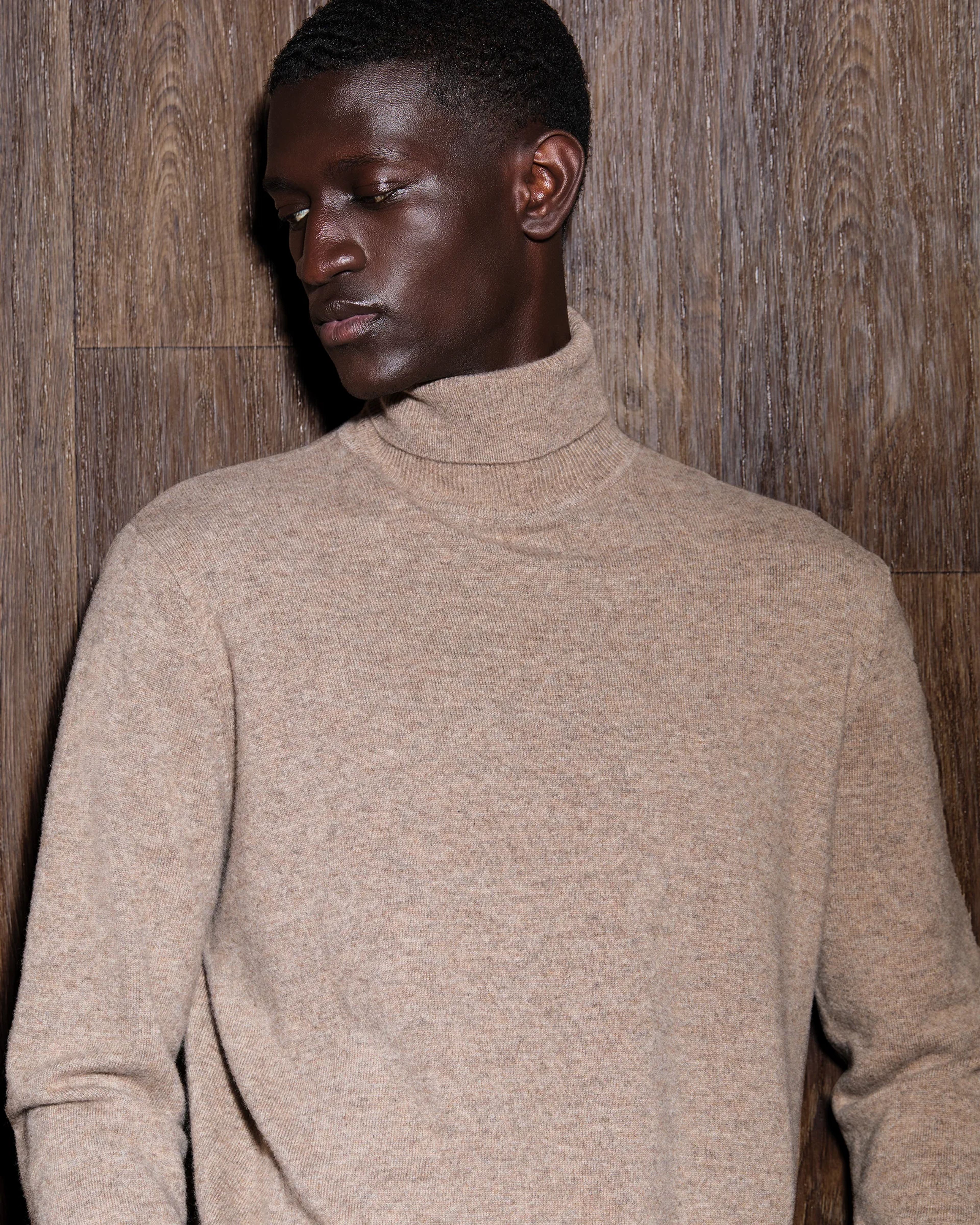 Knit Turtleneck Camel - Image 1