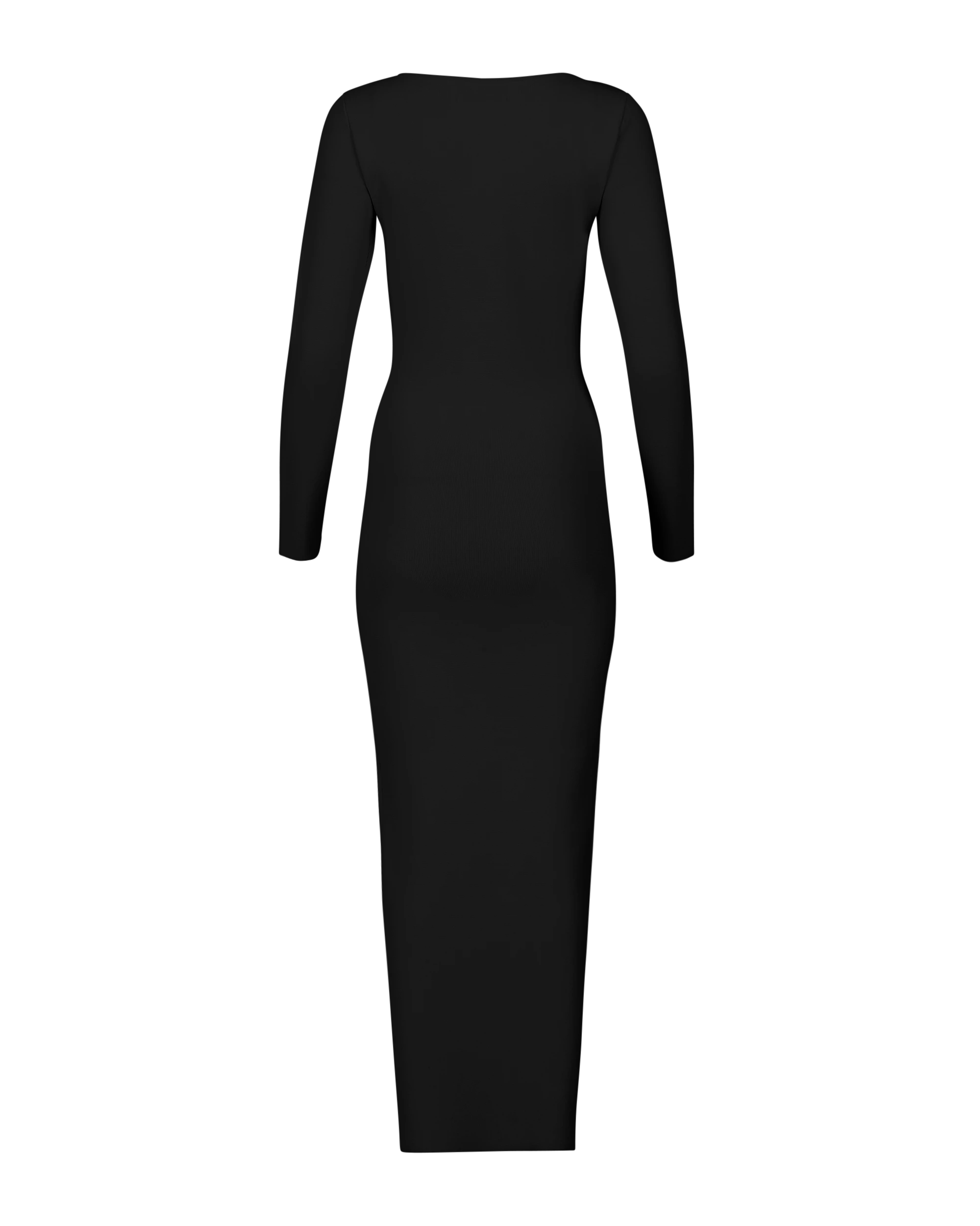 Boat Neck Midi Dress Black - Image 5