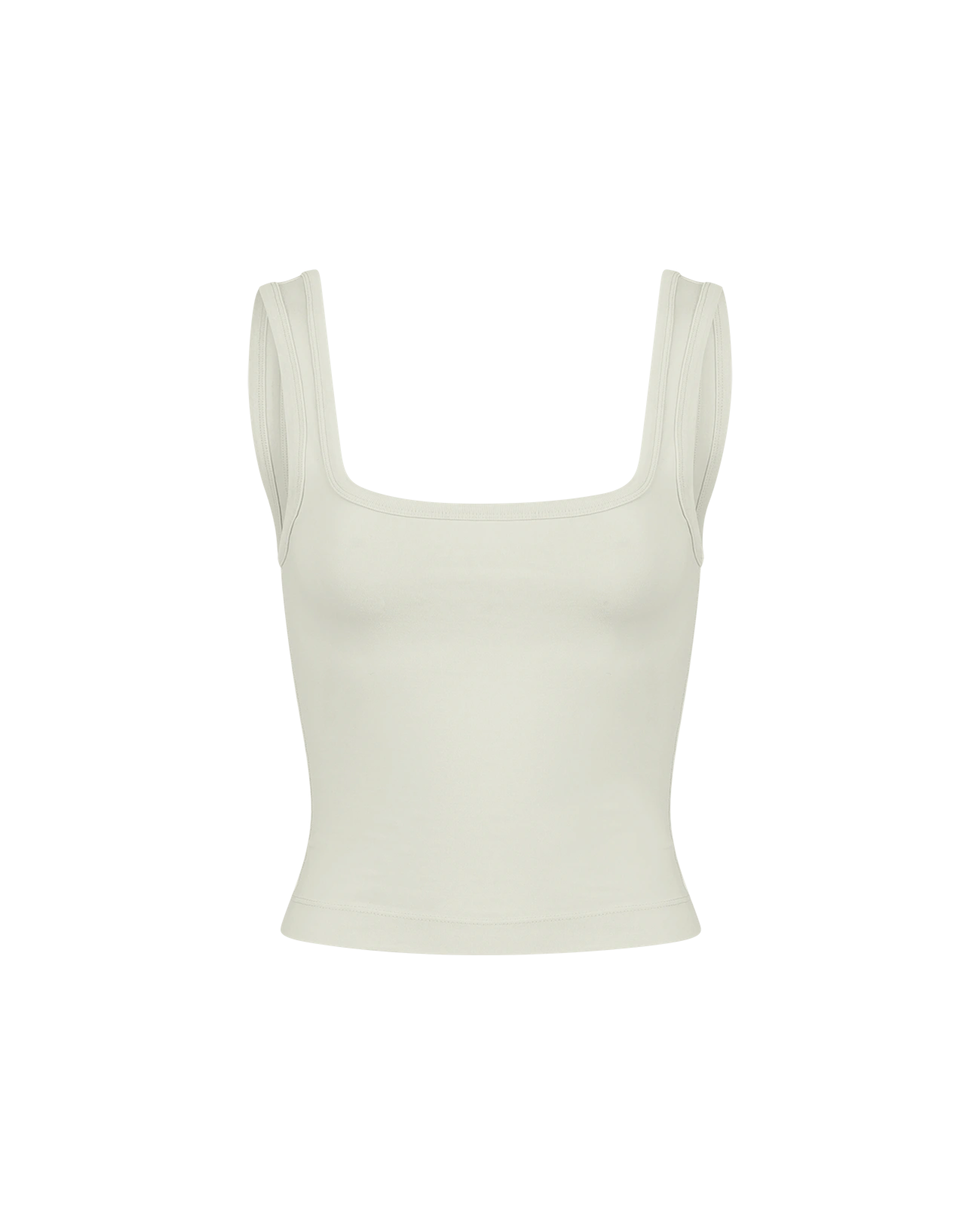 Square Neck Tank Rice - Image 1