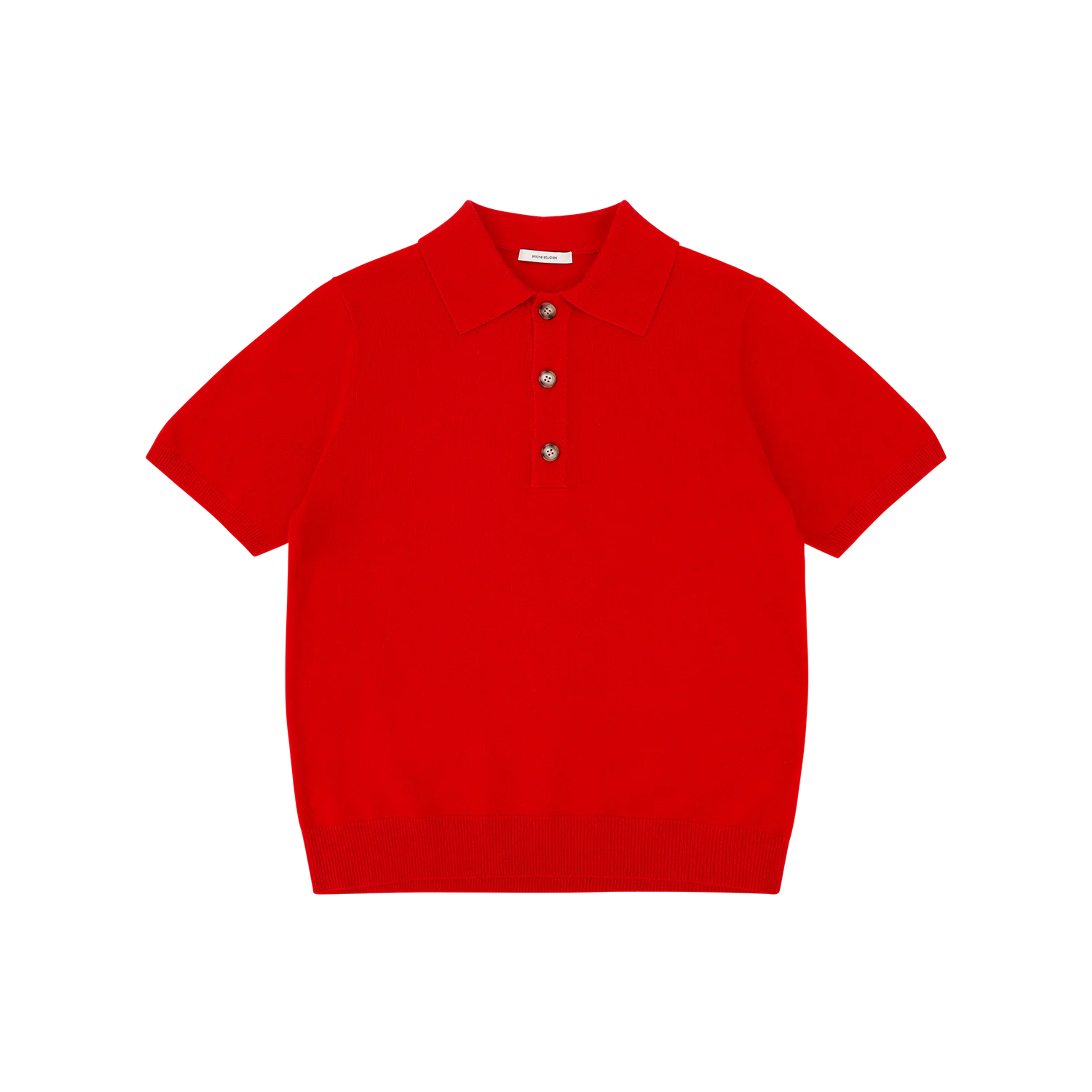 Product short-sleeve-knit-polo-red thumbnail