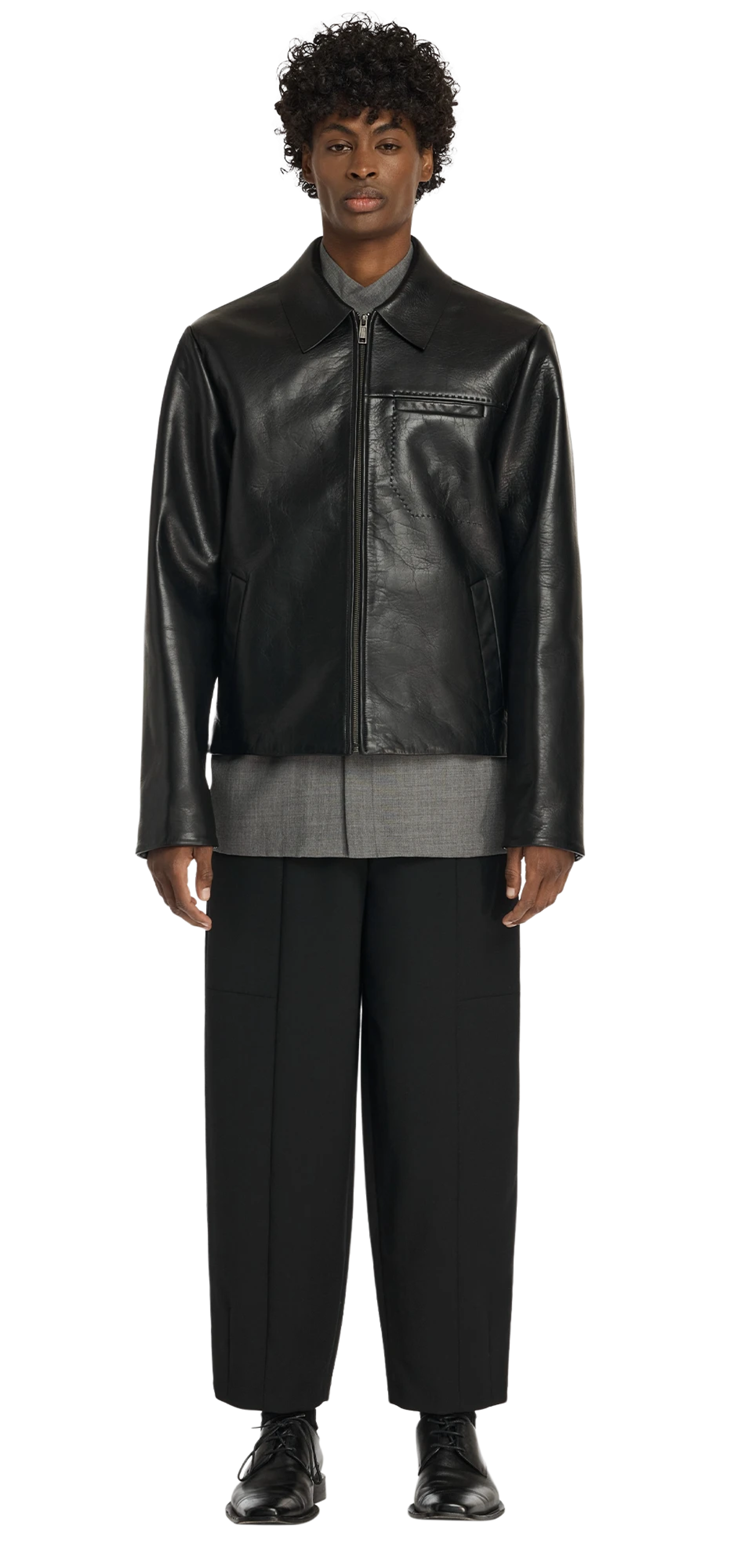 corehide-jacket-black-leather character front view