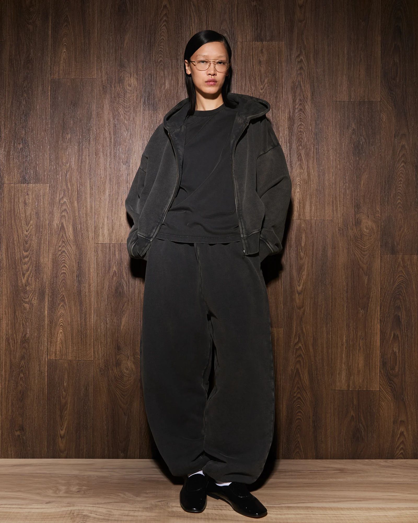 thermal hood washed black - entire studios thermal hood washed black - entire studios