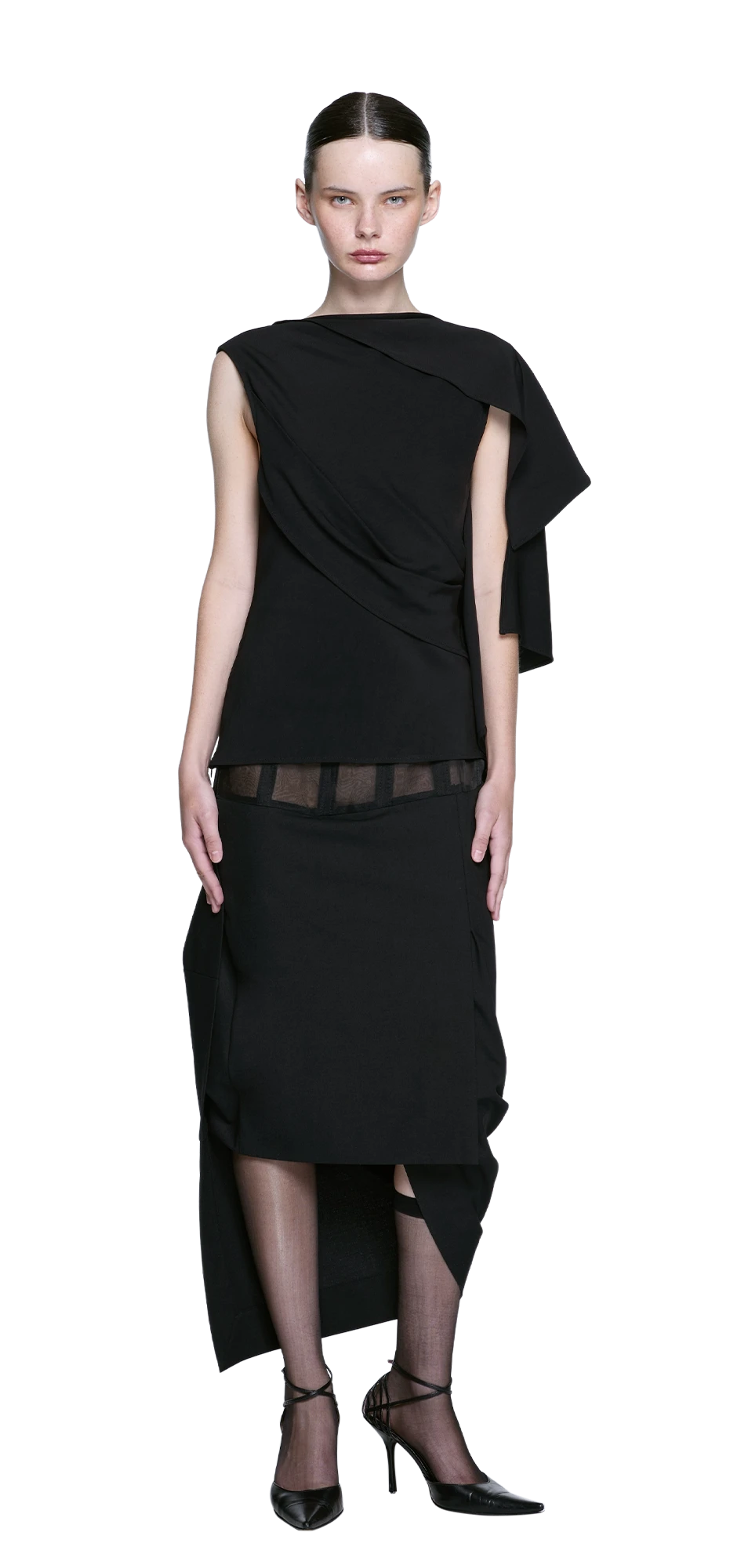 odeon-draped-top-black character front view