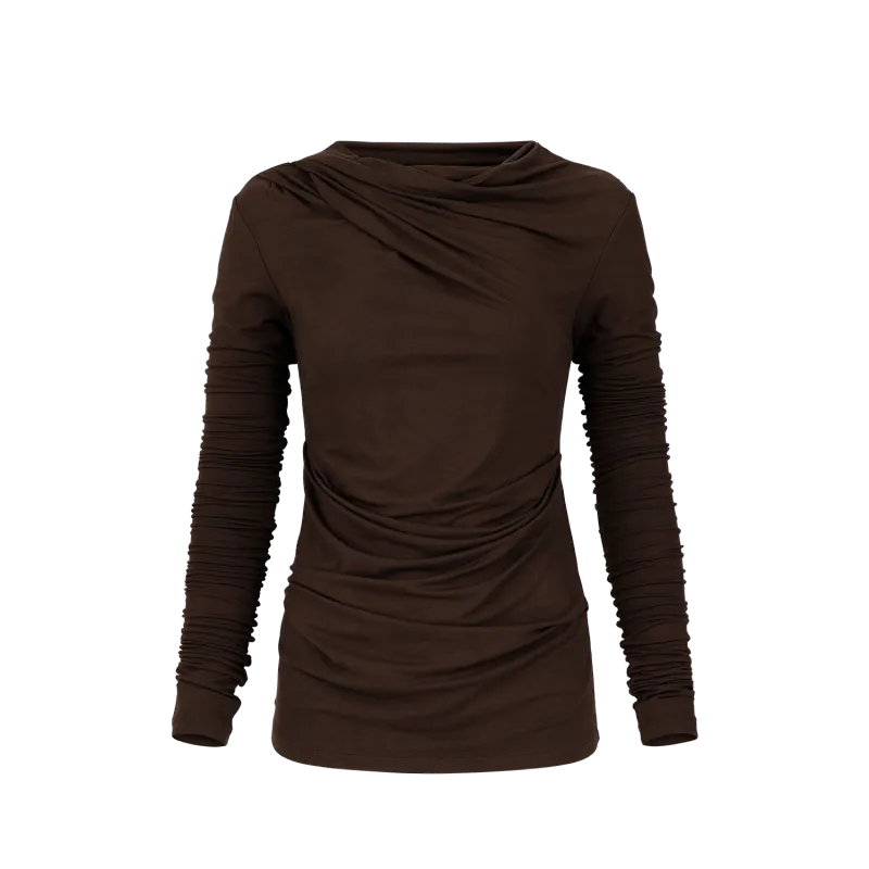 drape-top-tobacco garment view