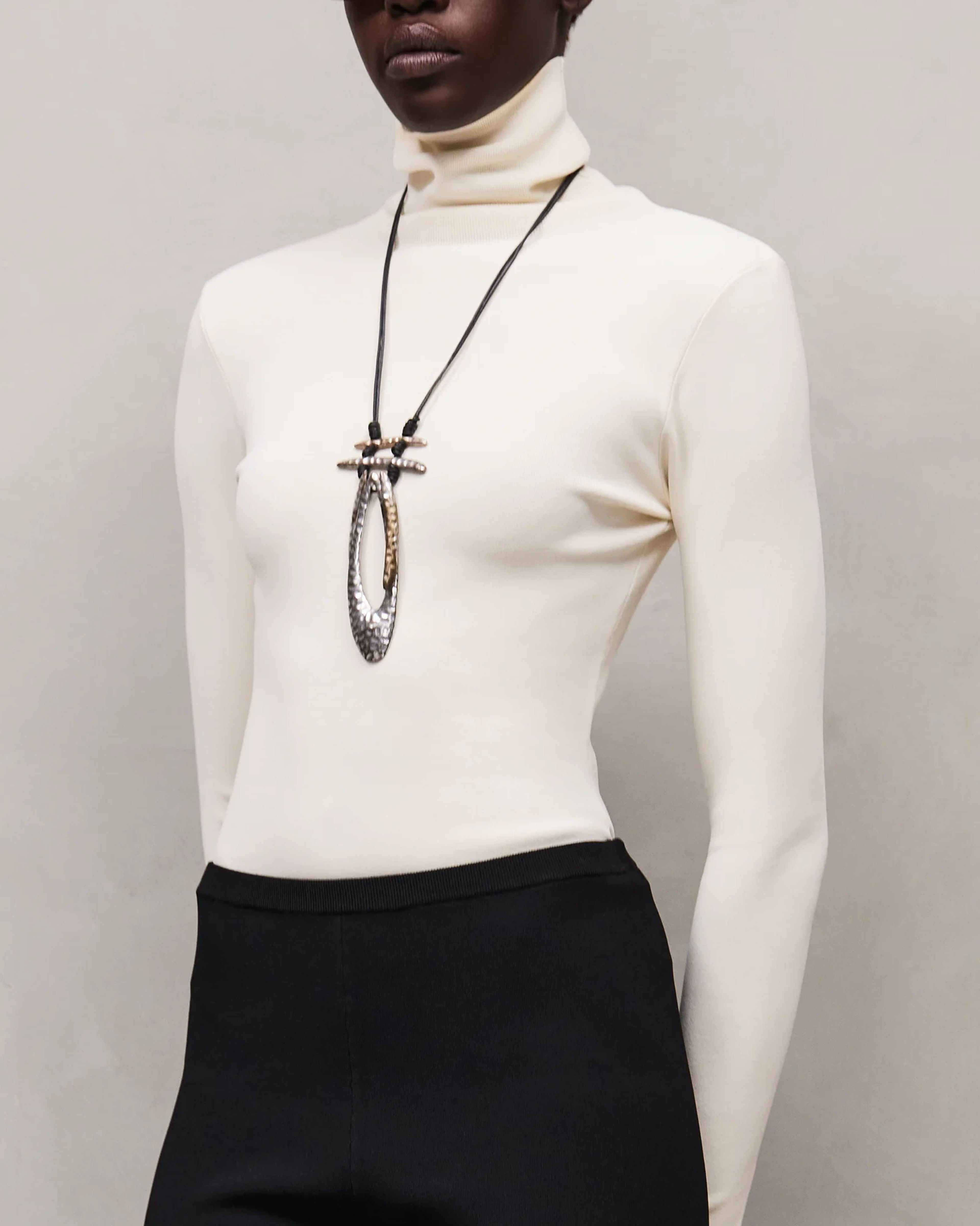 Turtleneck Bodysuit Off White - Image 2