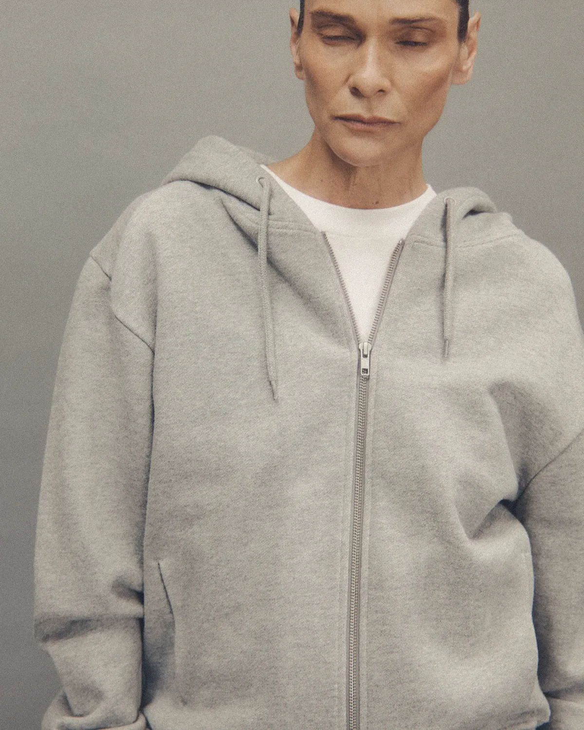 Slim Zip Up Grey Marle - Image 2