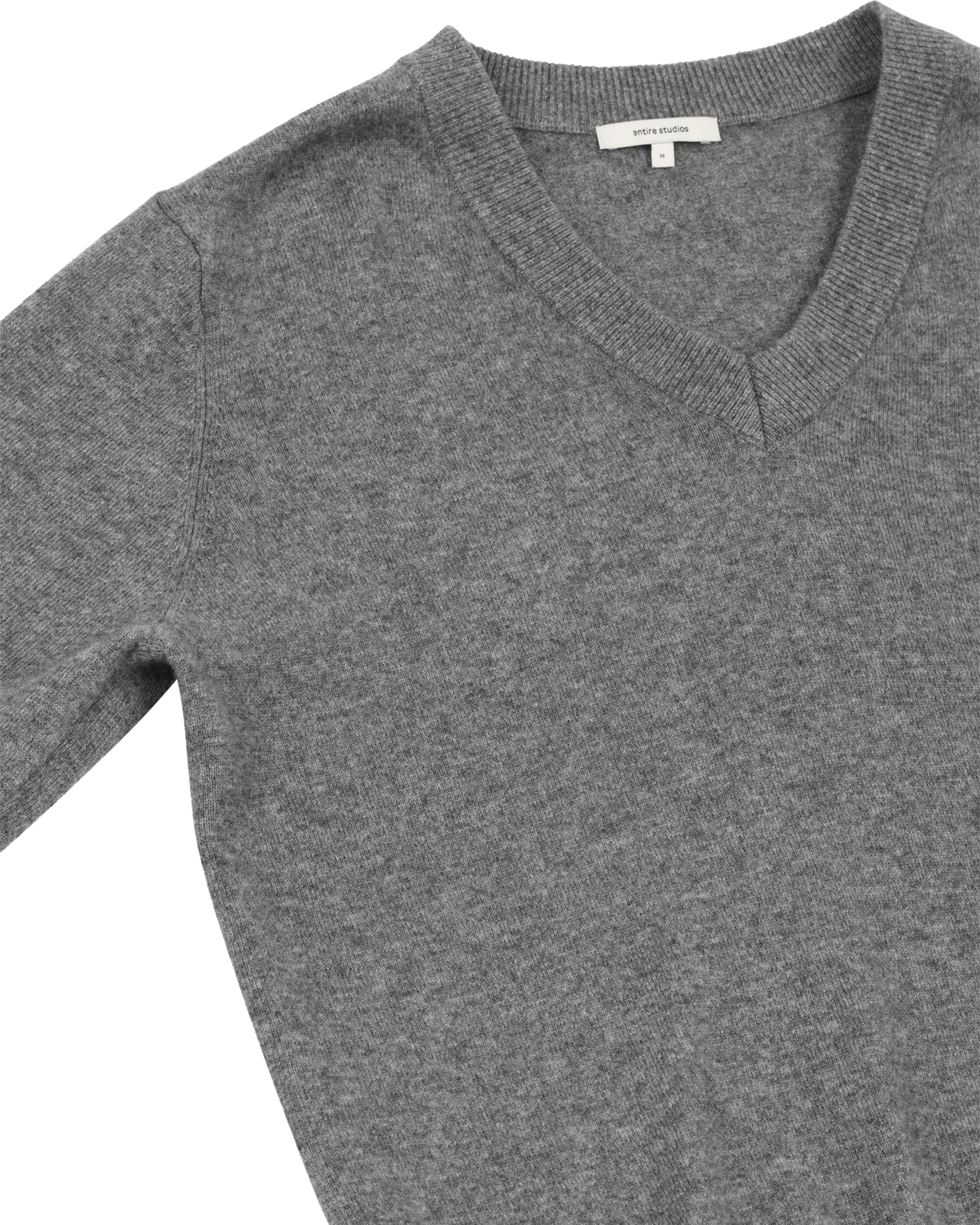 Knit V Neck Concrete - Image 8