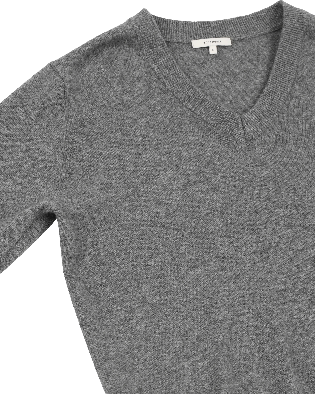 knit cashmere v neck concrete - entire studios knit cashmere v neck concrete - entire studios