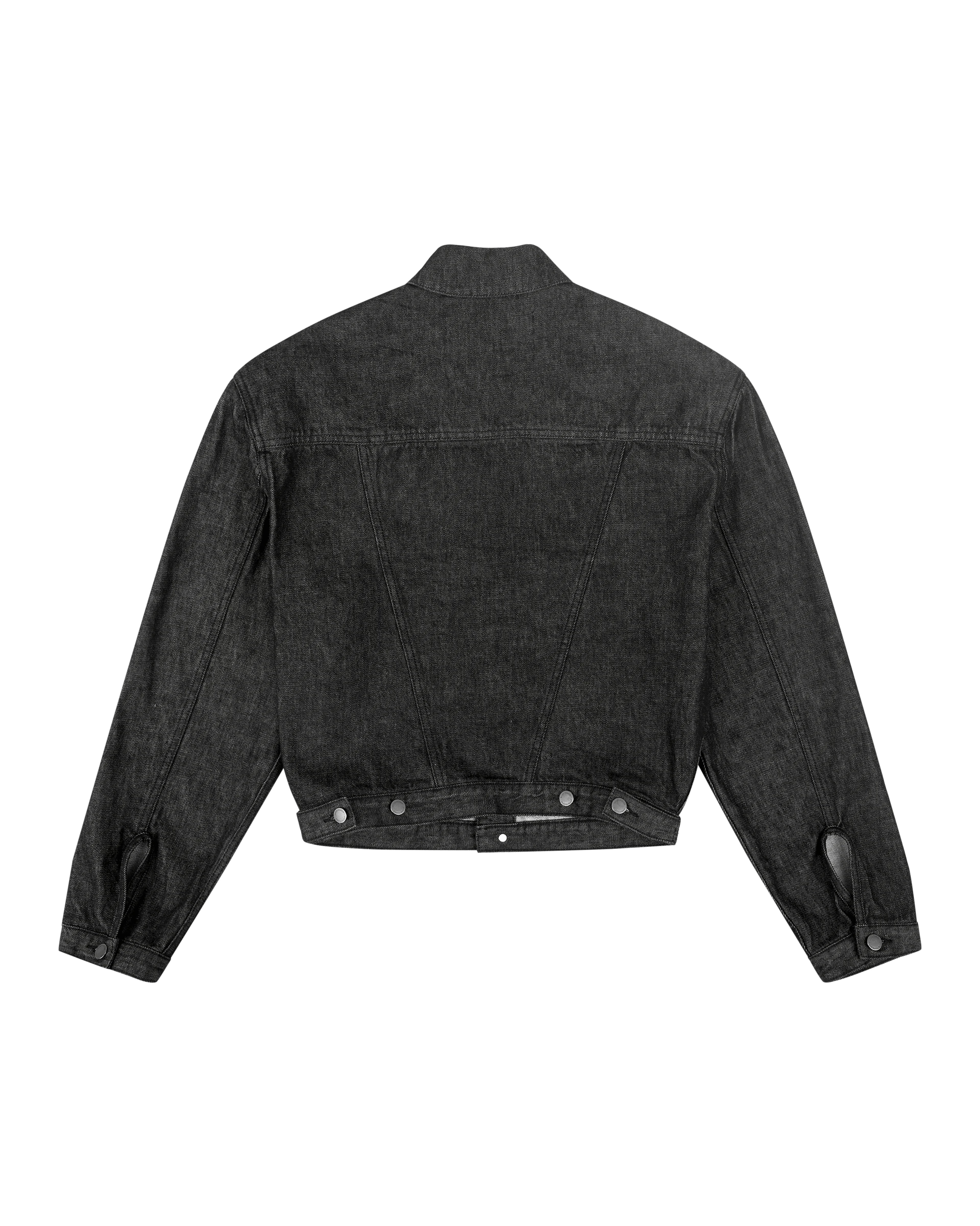 Shrunken Denim Jacket Raw Black - Image 5