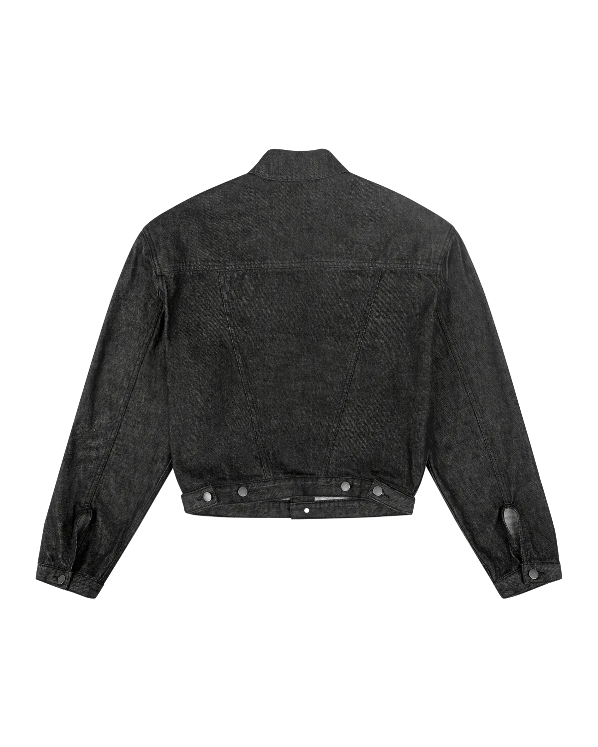 Shrunken Denim Jacket Raw Black - Image 5