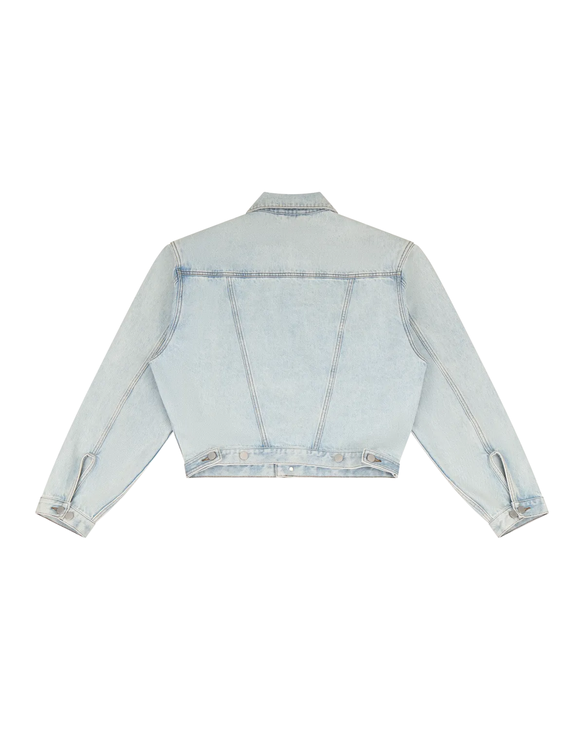 Shrunken Denim Jacket Old Blue - Image 9