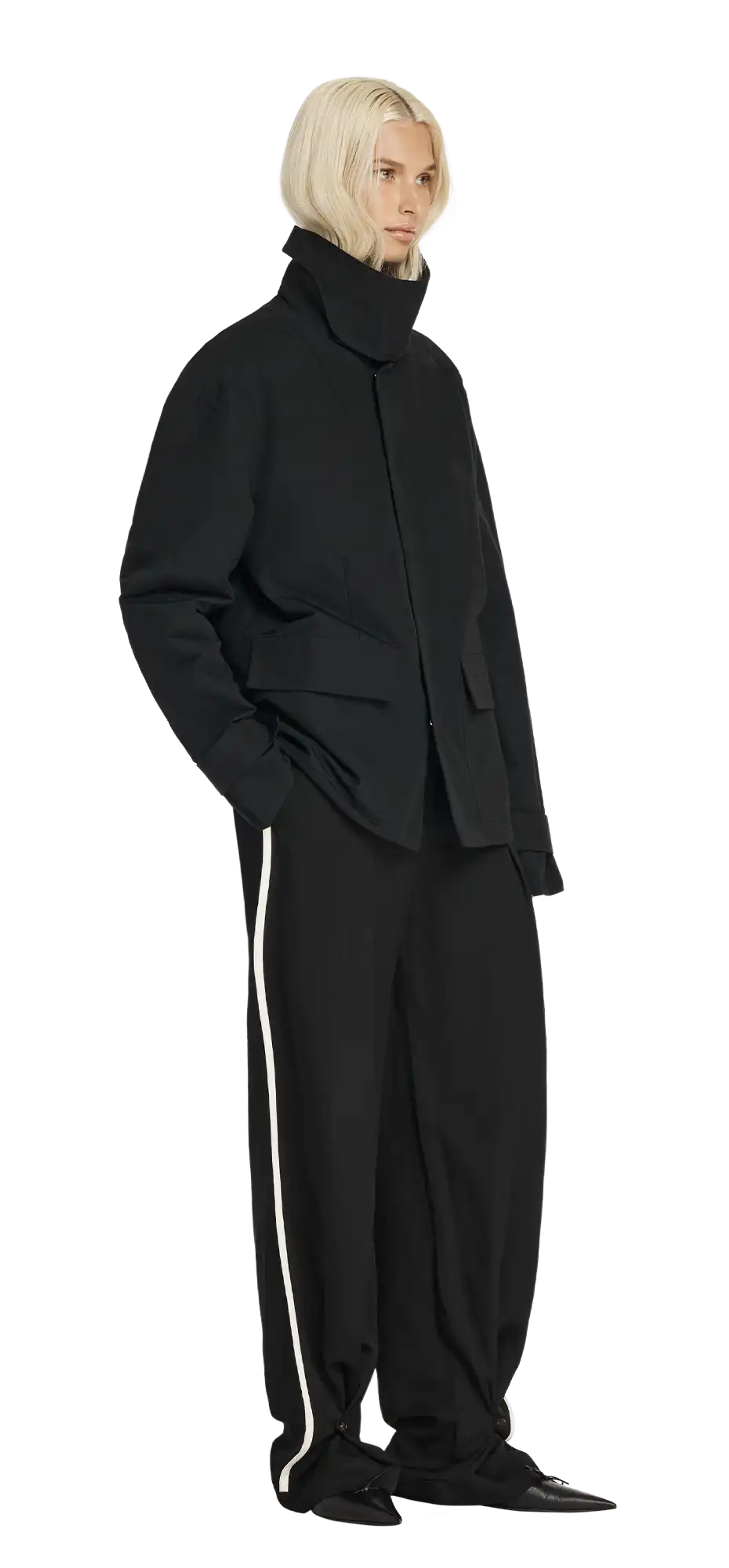 trench jacket black - entire studios