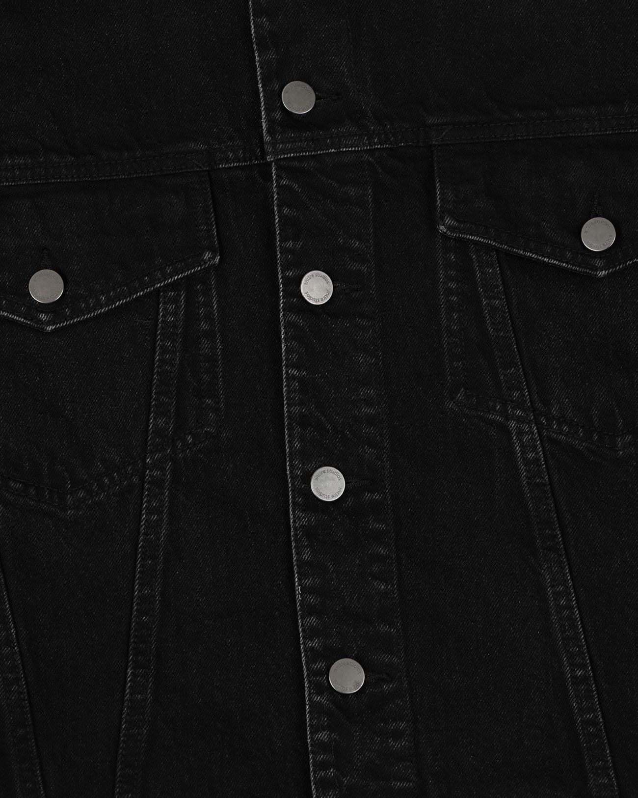 shrunken denim jacket magnetite - entire studios