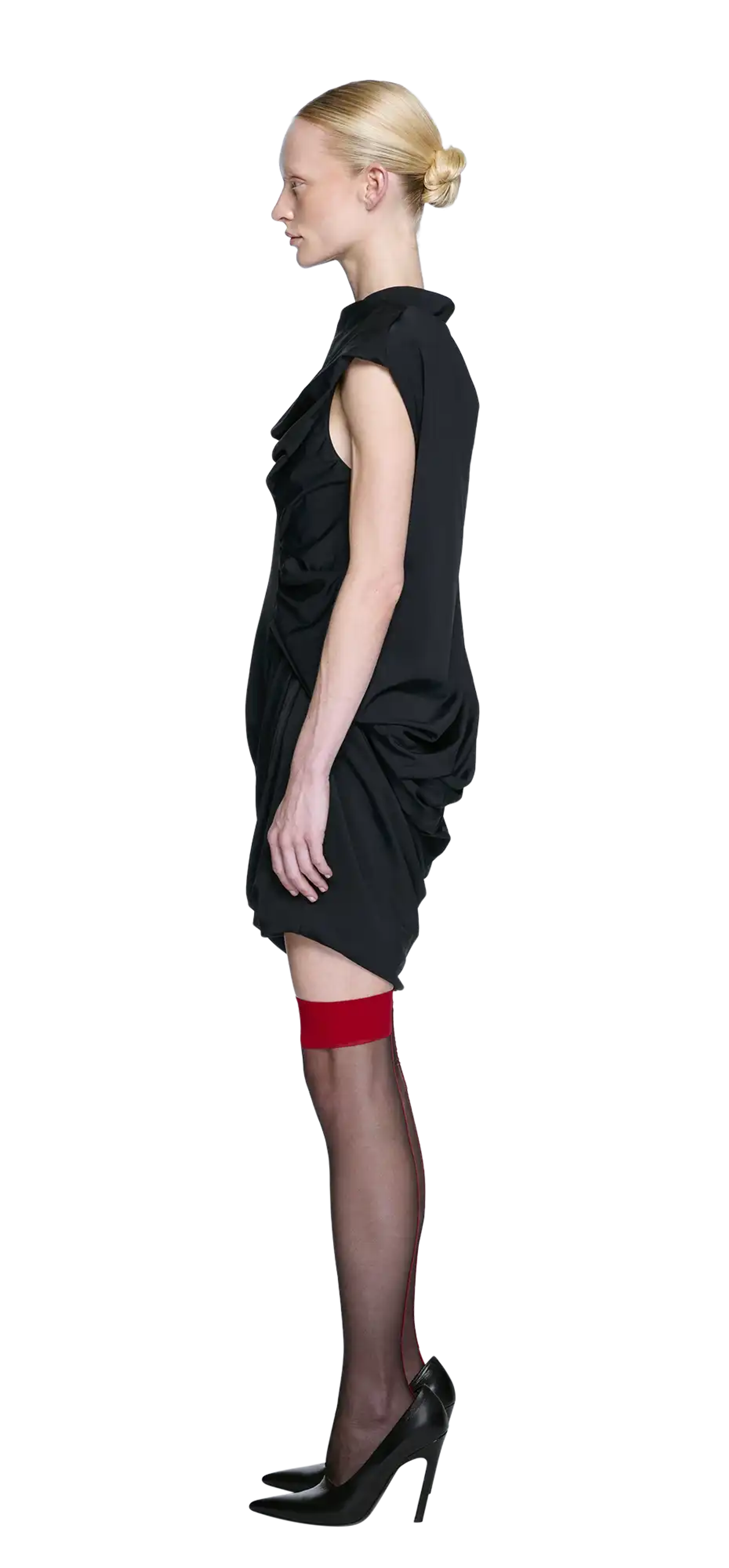 sylph-mini-dress-black character left view