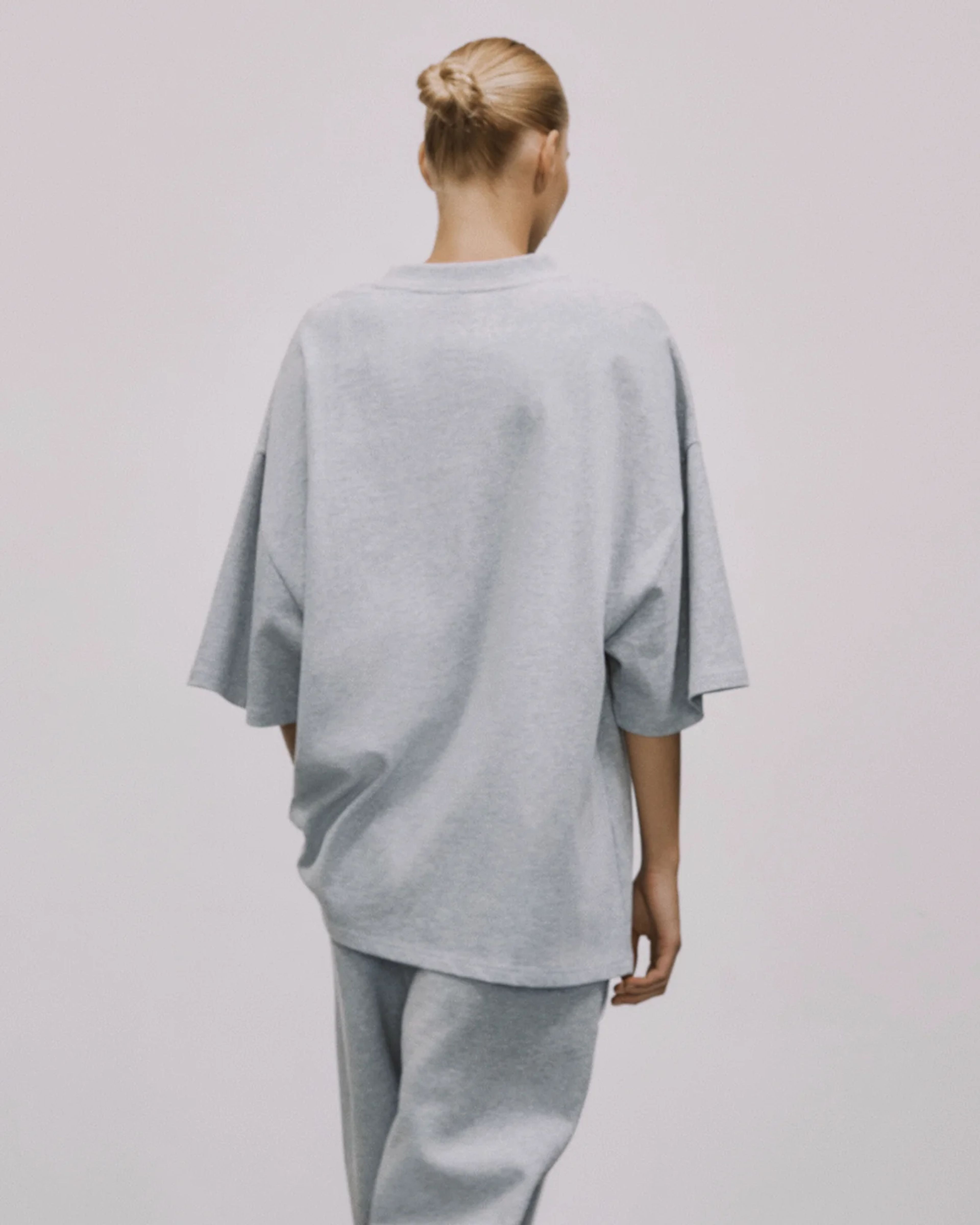Heavy Boxy Tee Grey Marle - Image 3