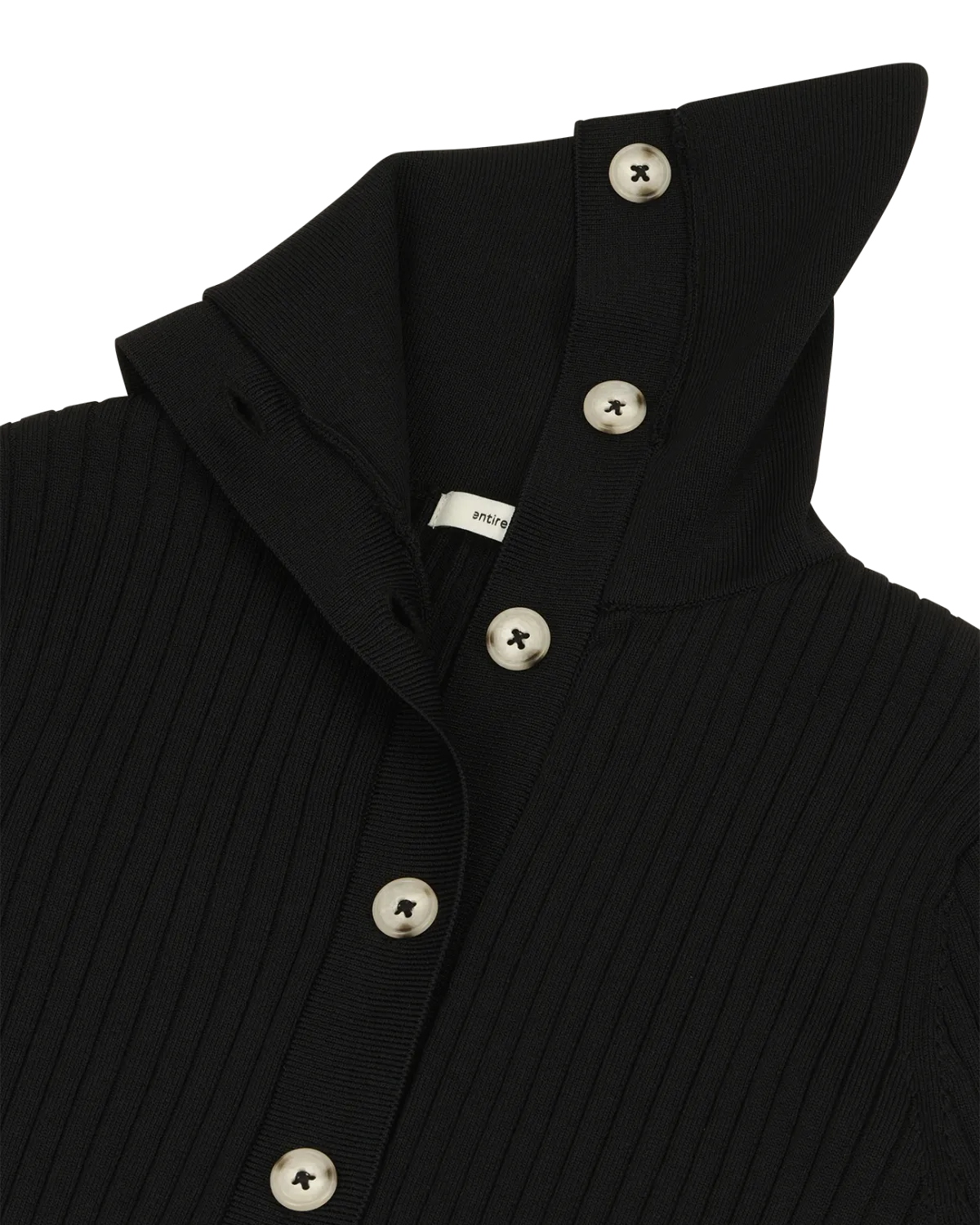 High Neck Henley Black - Image 4