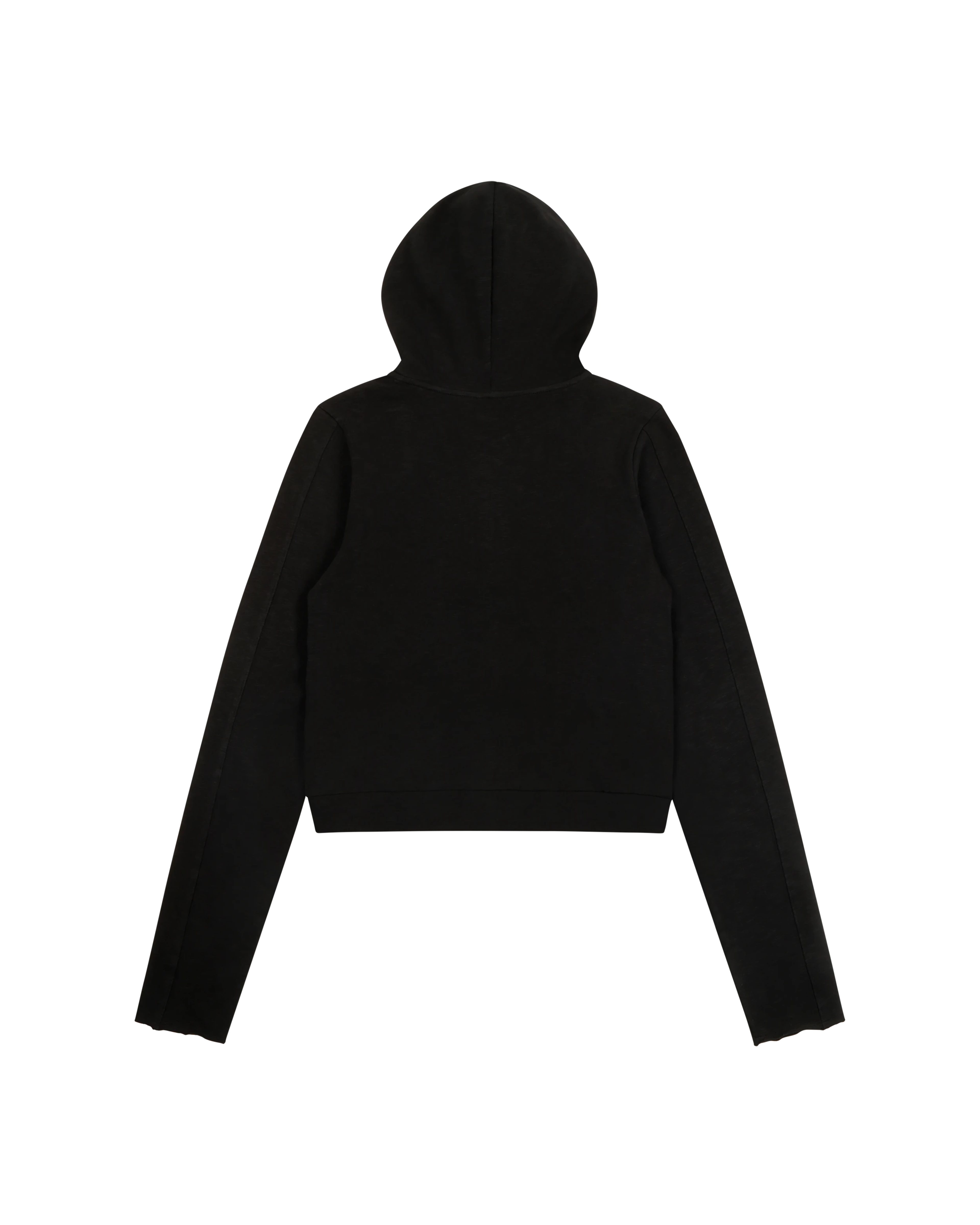 Lightweight Cropped Zip Up Black - Image 7