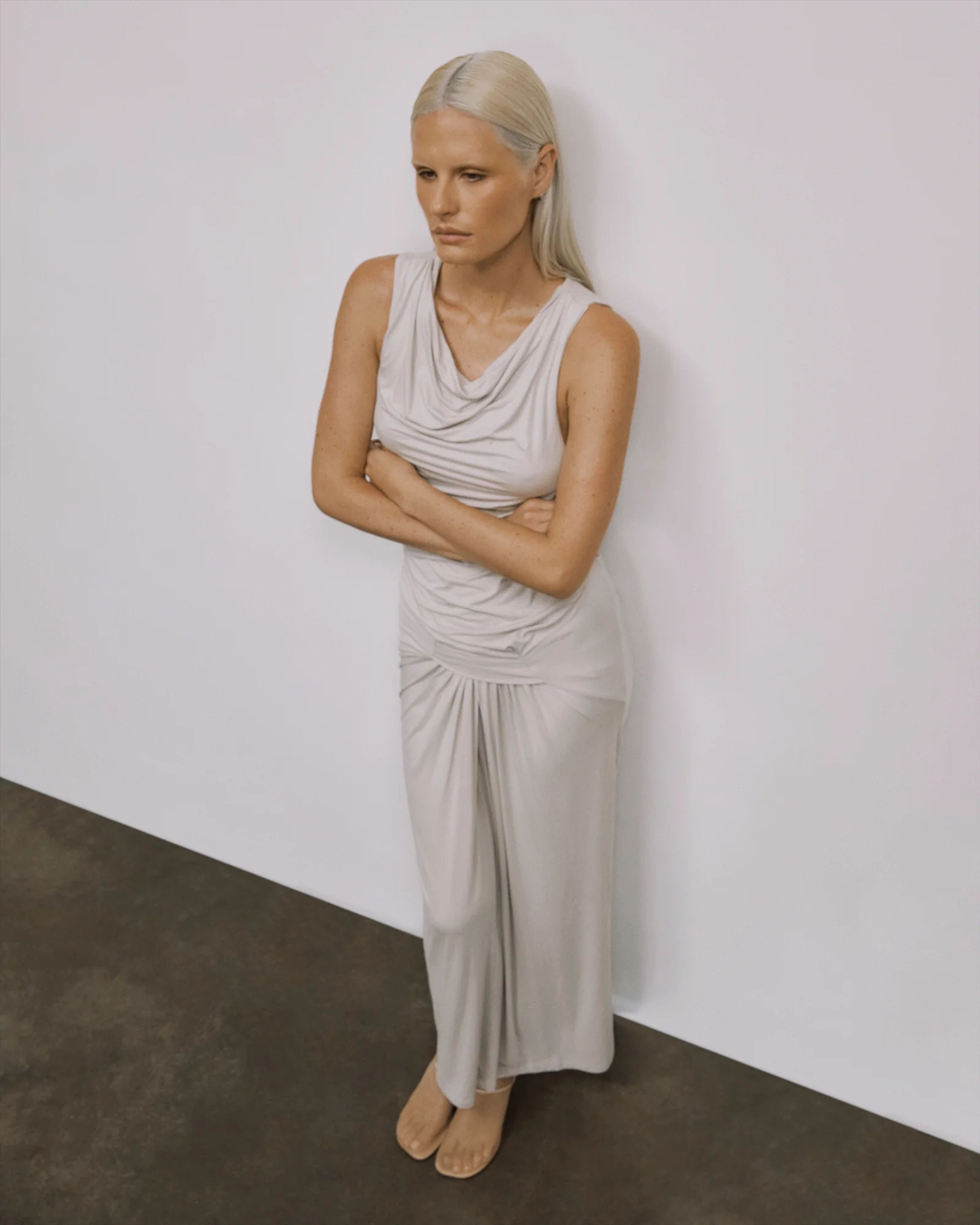 Drape Dress Stone - Image 5