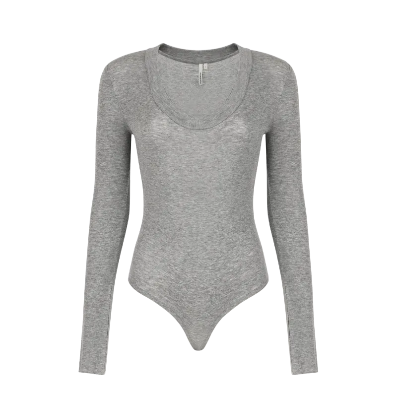 circle-neck-bodysuit-silver-grain garment view