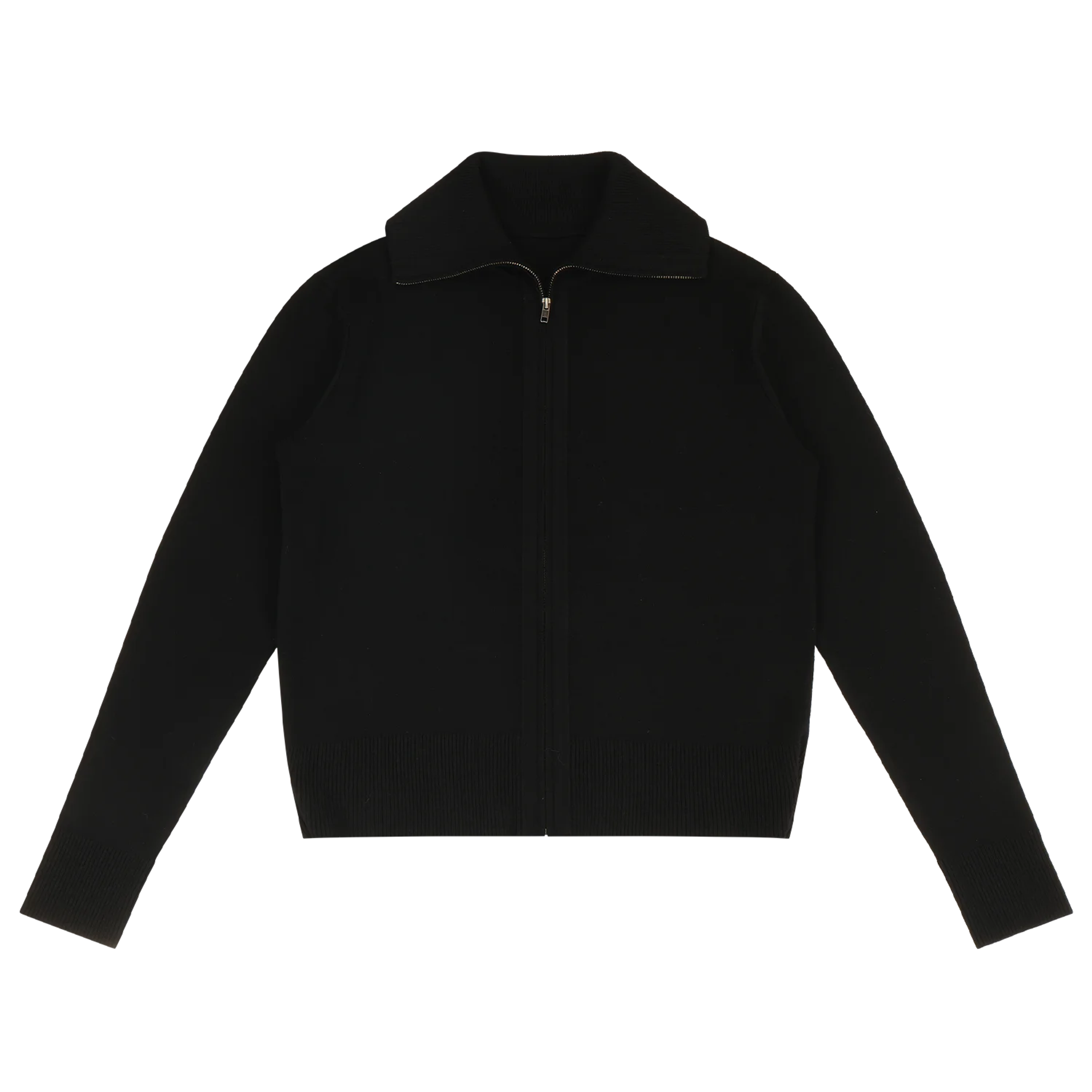 Product knit-zip-up-jacket-black thumbnail