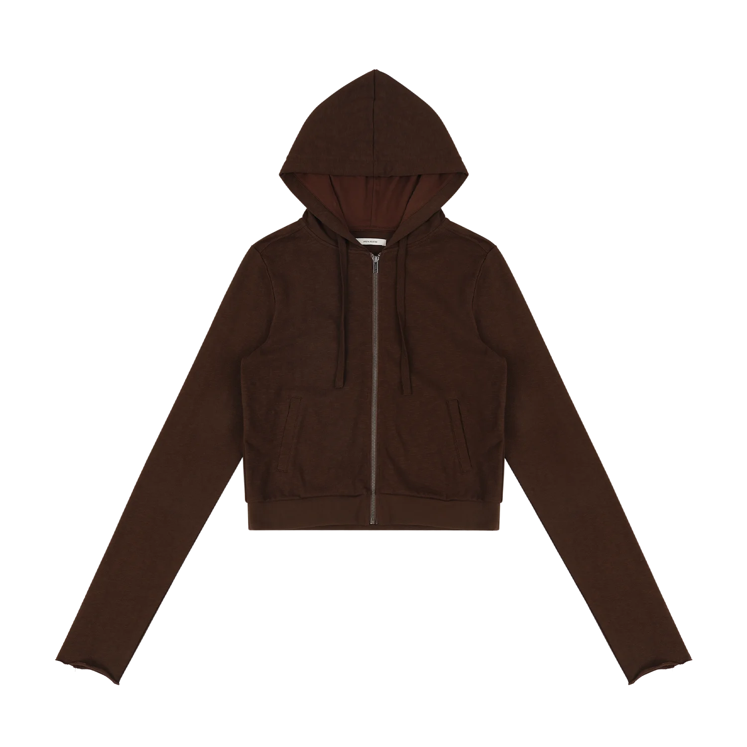 lightweight cropped zip up brunette - entire studios lightweight cropped zip up brunette - entire studios