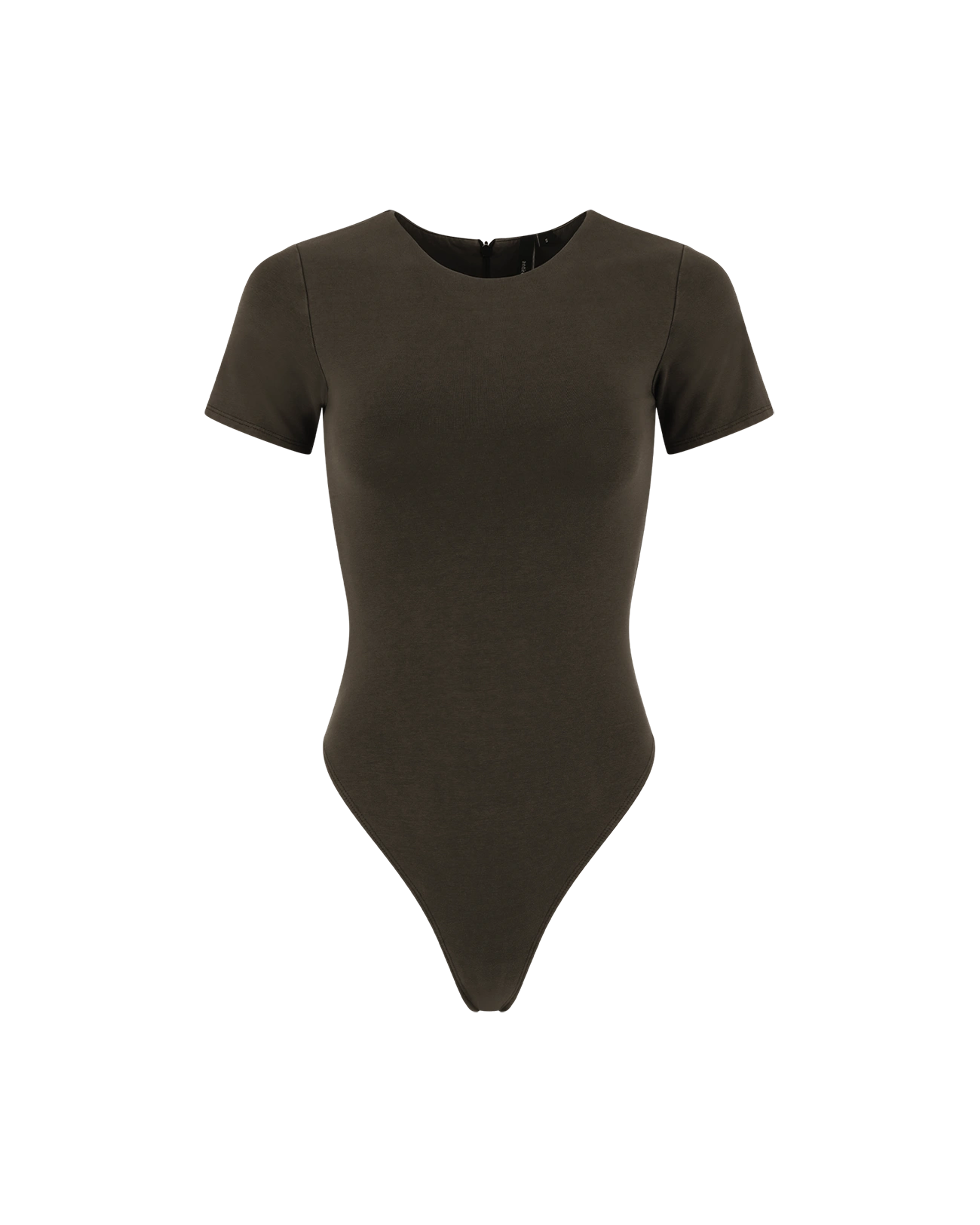Tee Bodysuit Cotton Spandex Brunette - Image 1