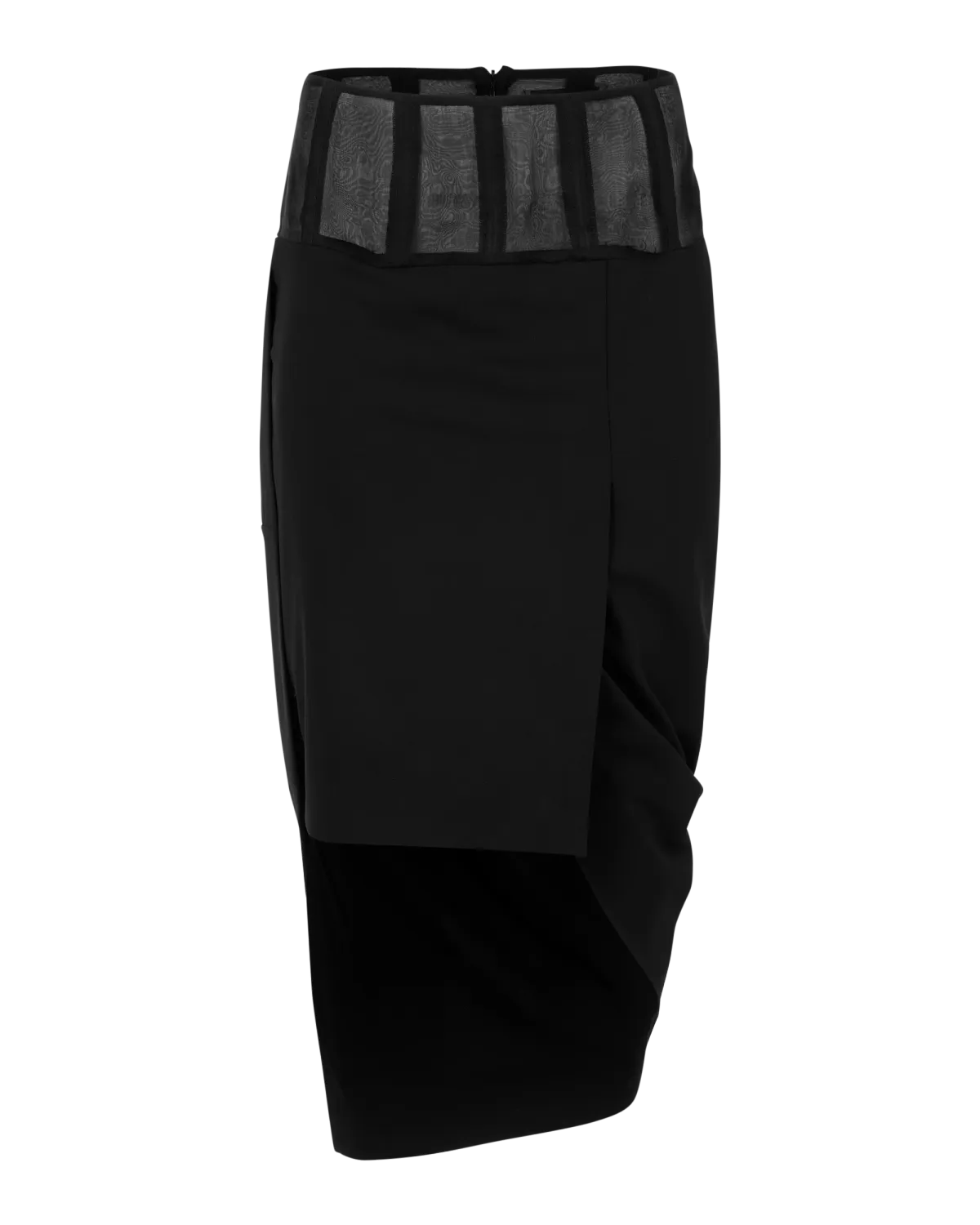Tailored Drape Skirt Black - Image 3