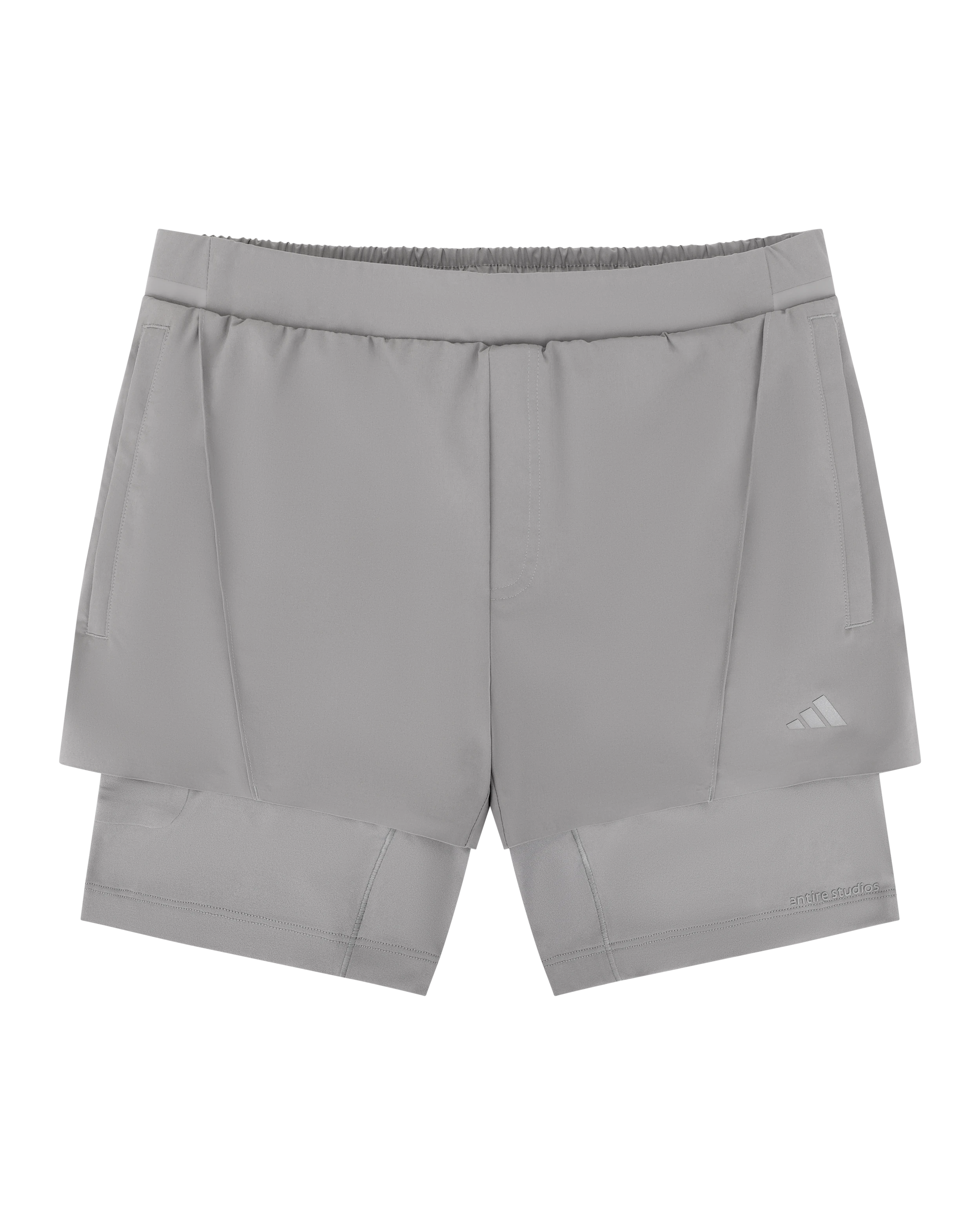 D4T Training 2in1 Shorts Dove Grey - Image 2