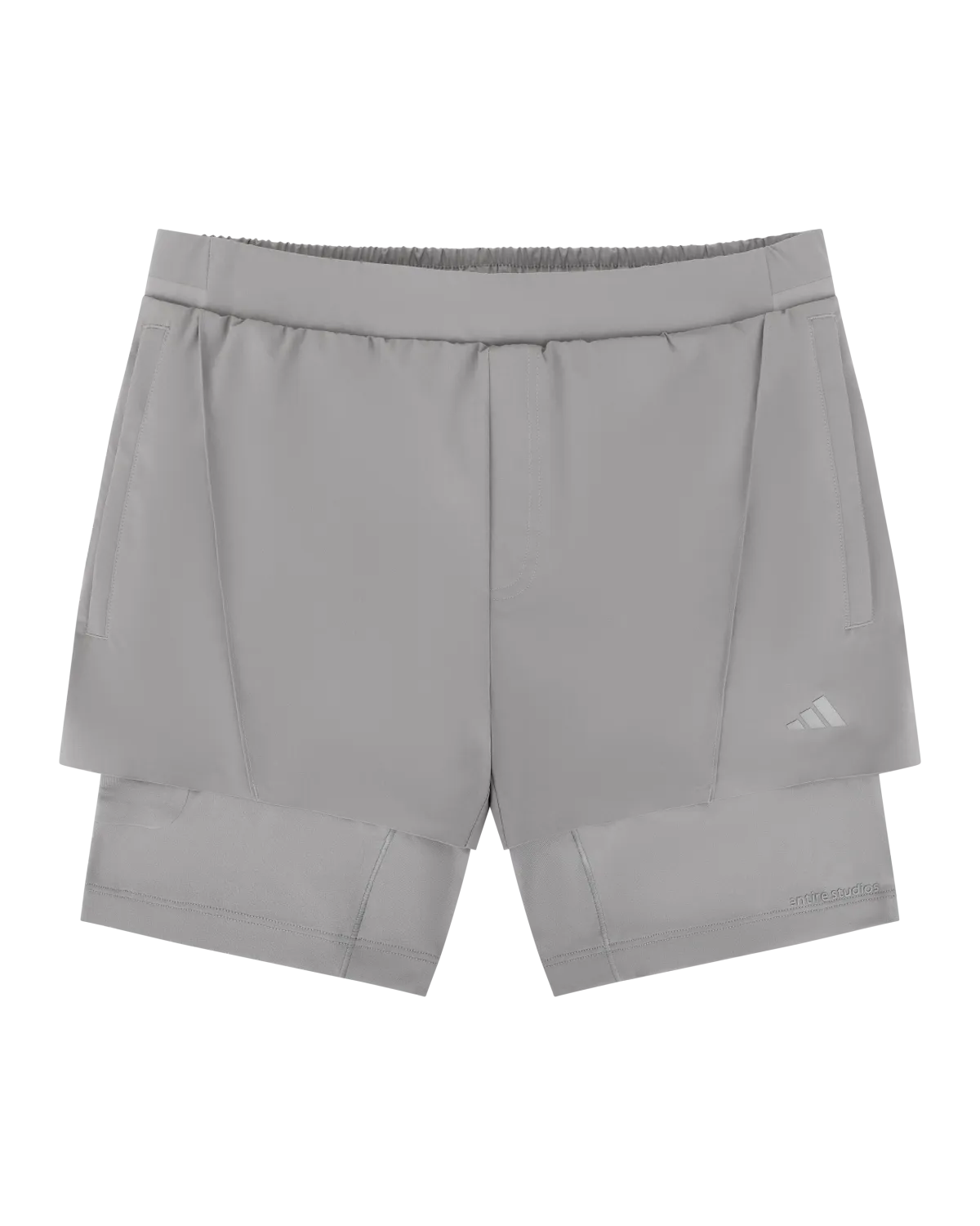 D4T Training 2in1 Shorts Dove Grey - Image 2