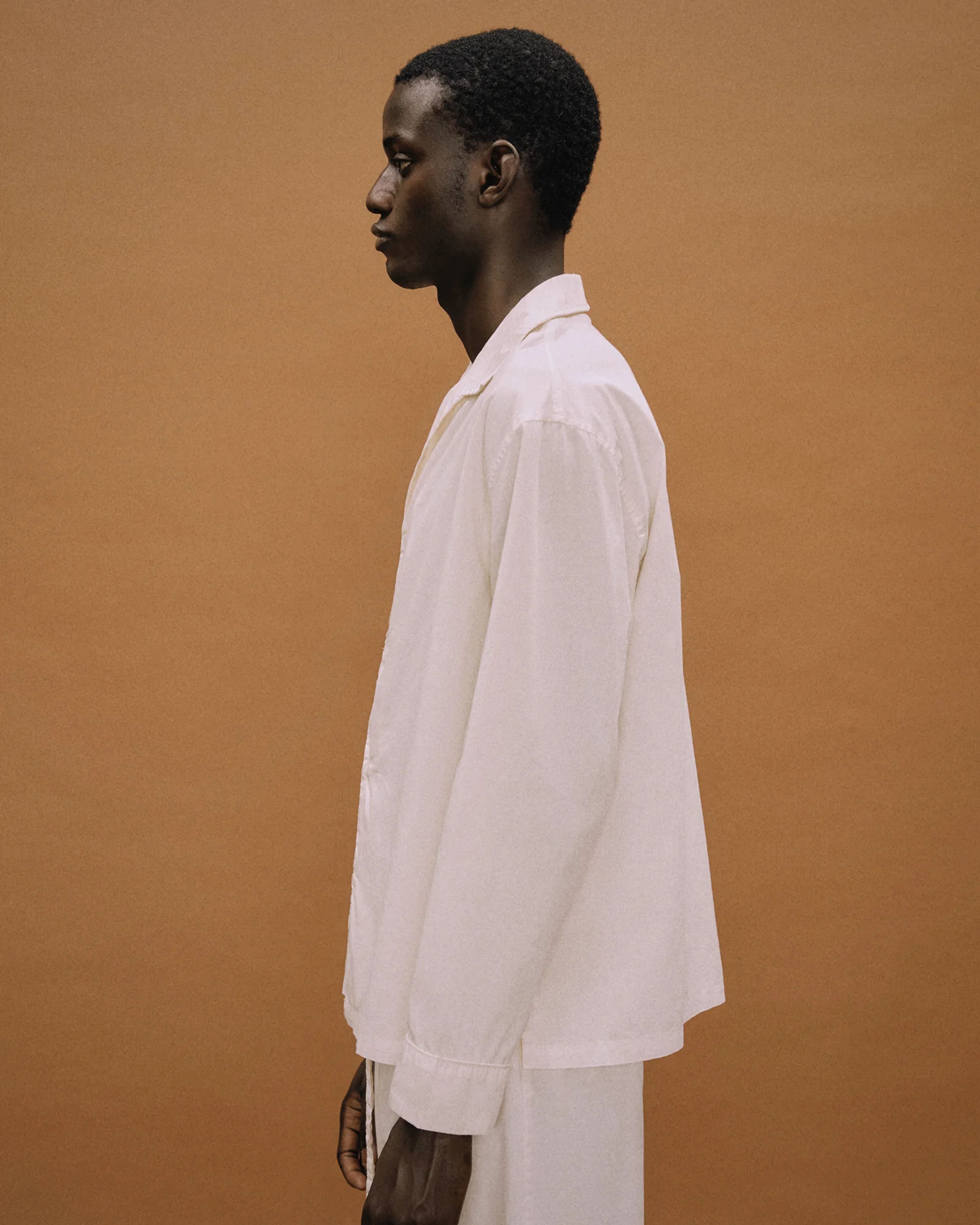 LS Pajama Shirt Off White - Image 5