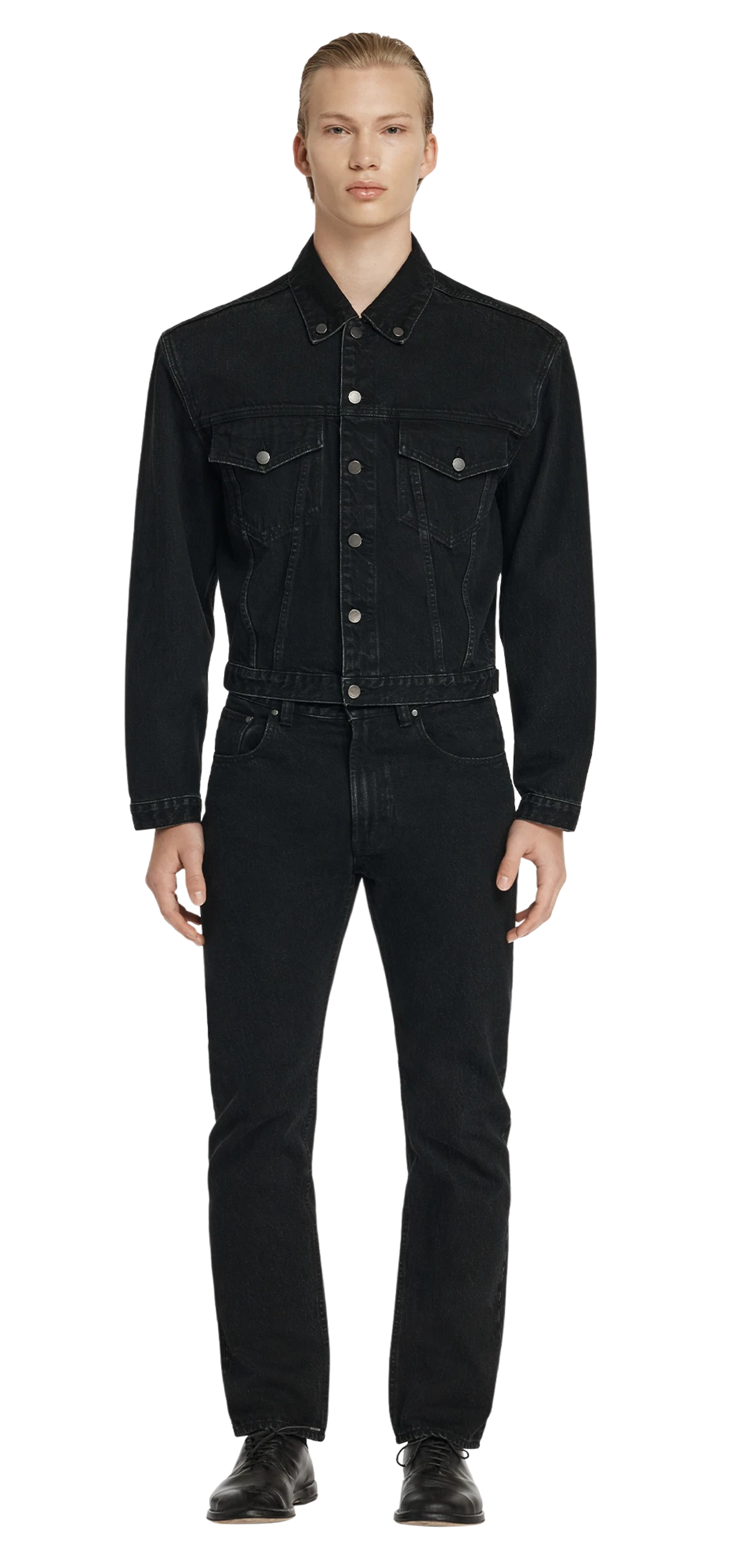 shrunken-denim-jacket-magnetite character front view