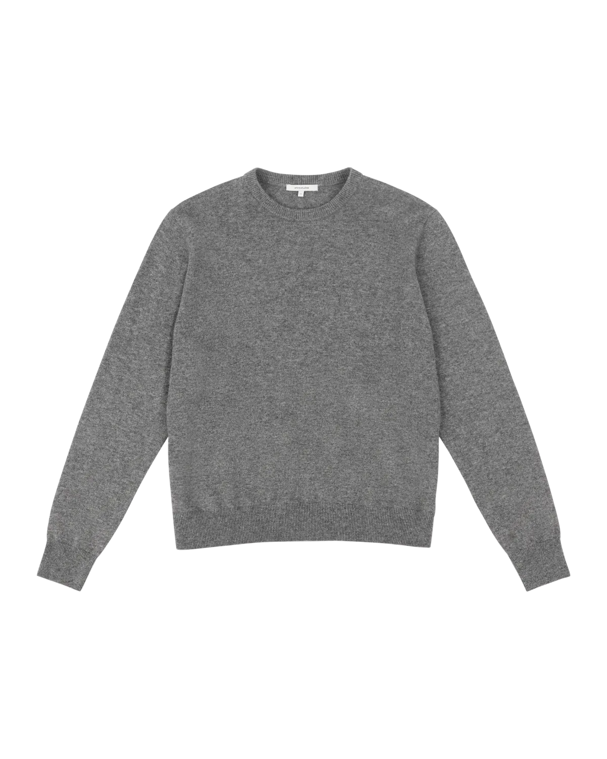 Knit Cashmere Crewneck Concrete - Image 6