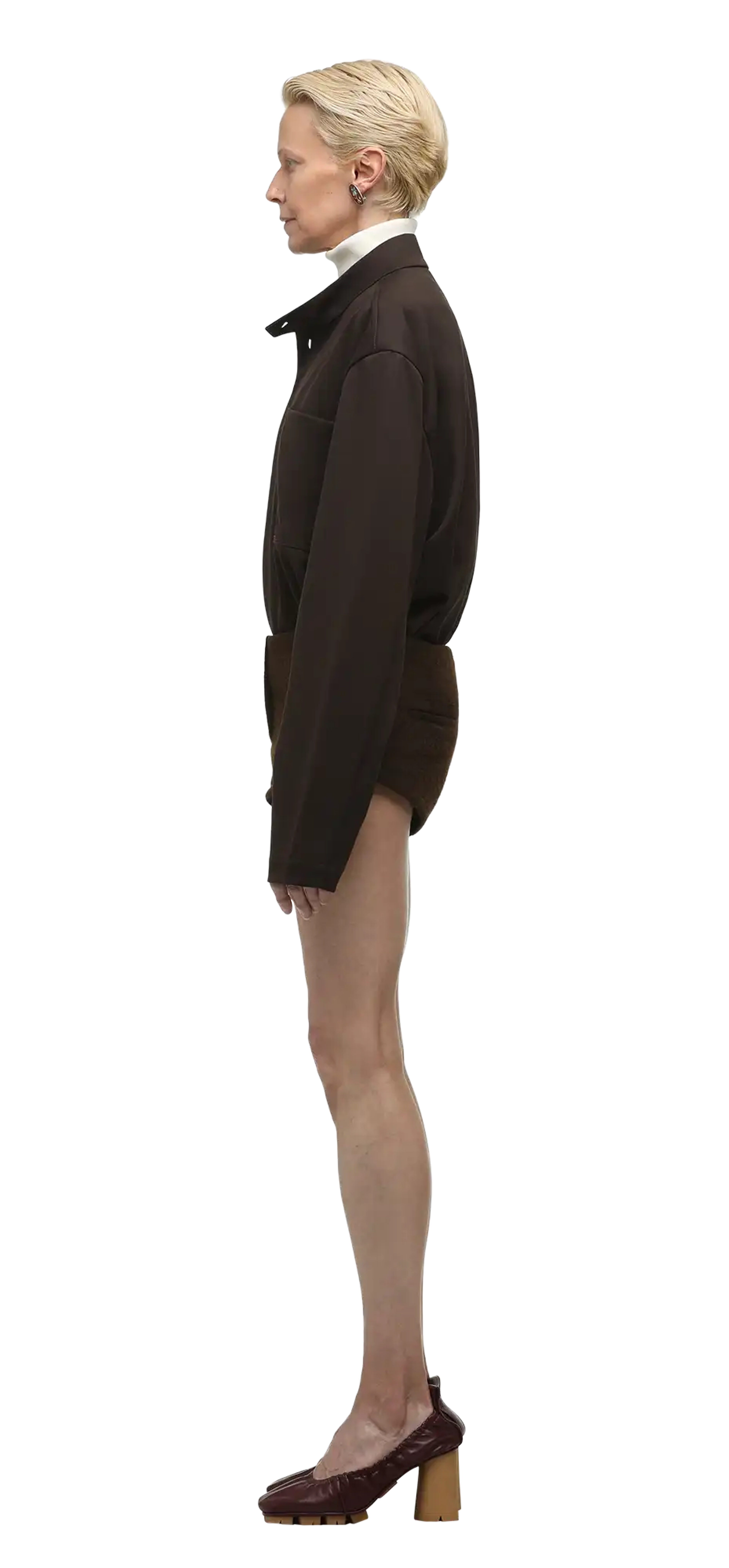 puppy-shorts-brown character left view