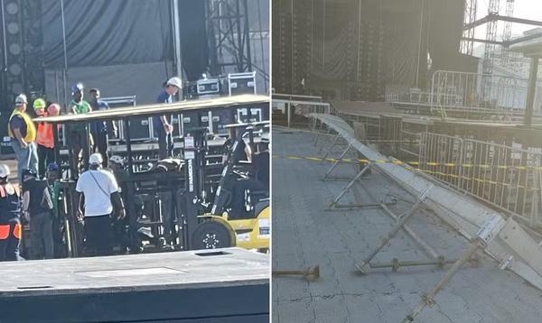 Acidente na montagem do show da Shakira em Copacabana deixa um morto