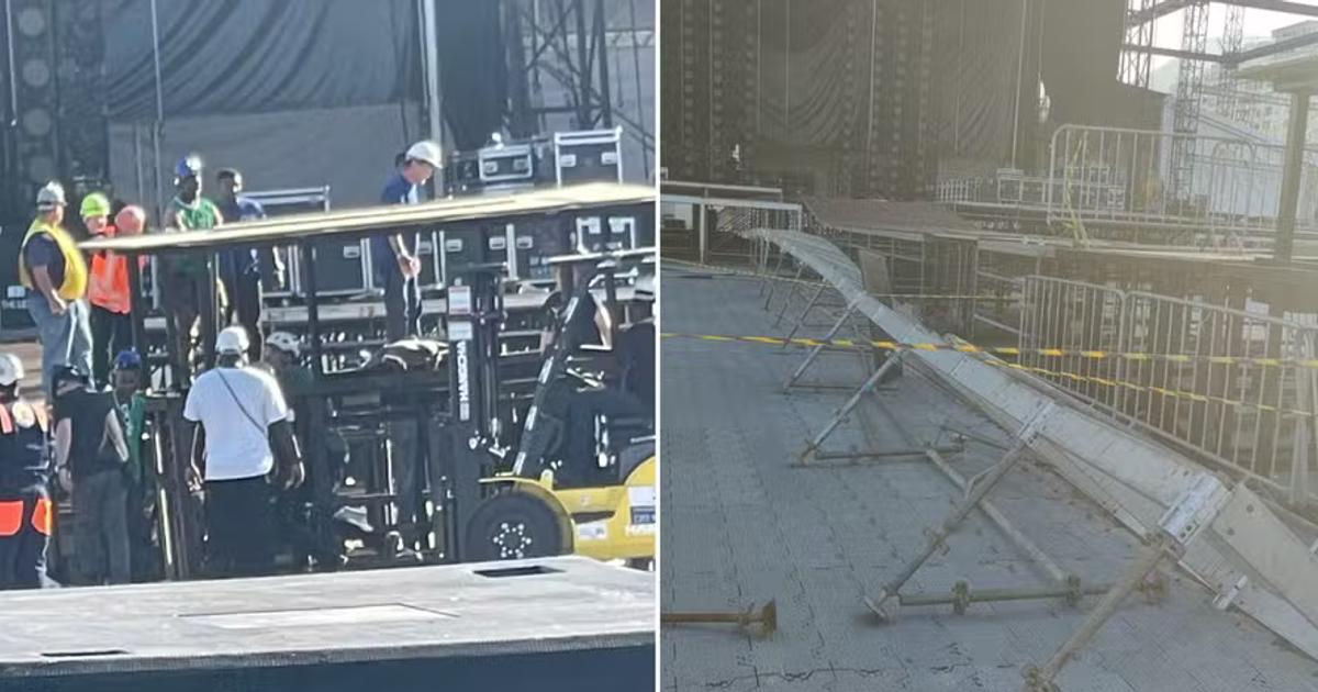 Acidente na montagem do show da Shakira em Copacabana deixa um morto