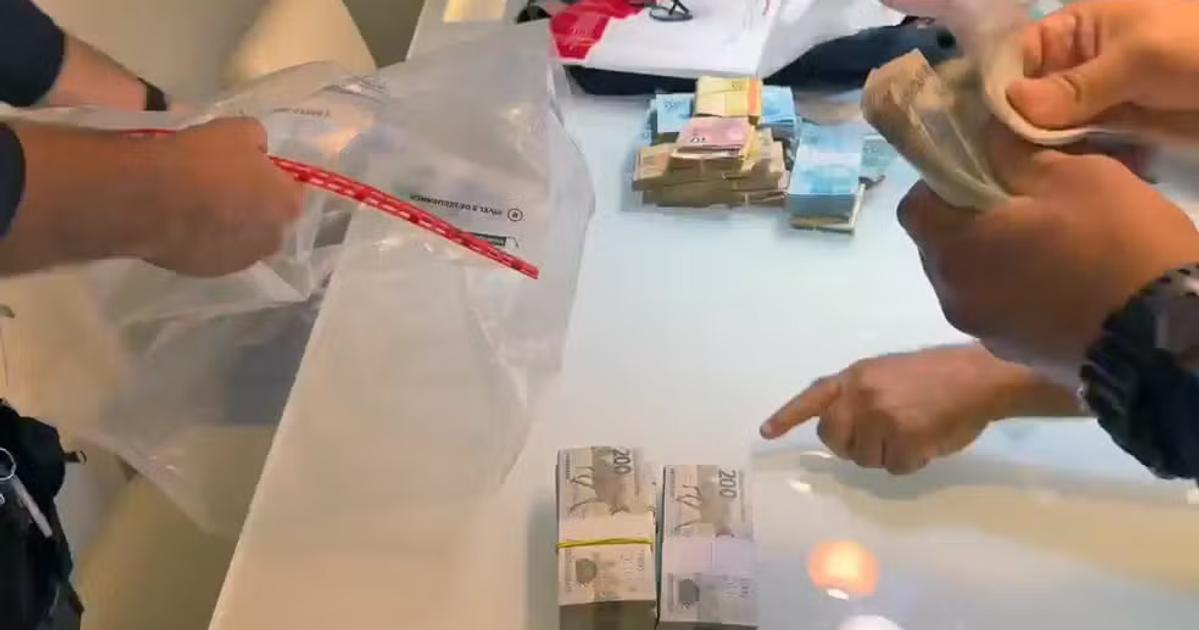 Dinheiro apreendido na Operação Tarja Oculta