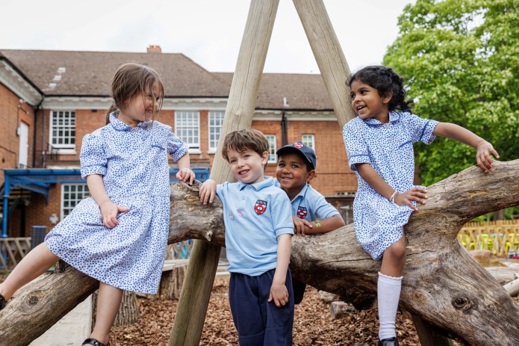 Children outside 