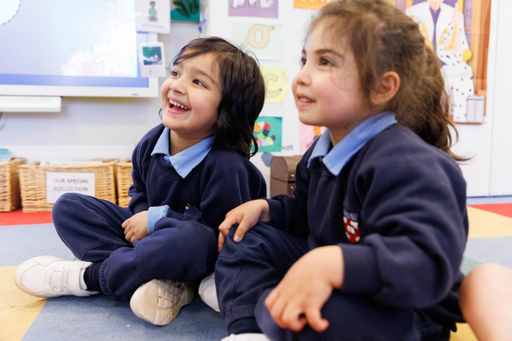 Two children from Grimsdell pre prep 