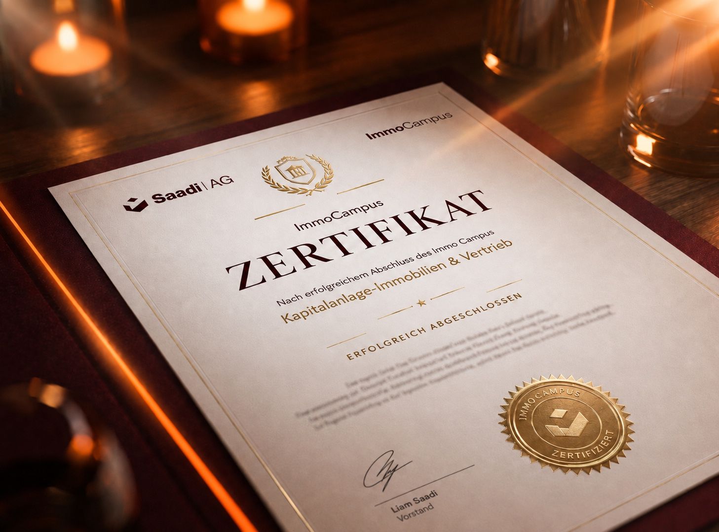 ImmoCampus-Zertifikat der SAADI AG
