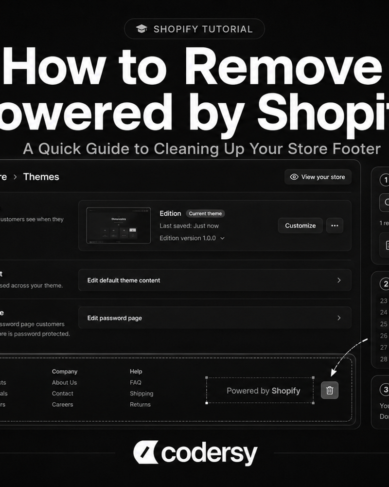 How to Remove Powered by Shopify from Your Store How to Remove Powered by Shopify from Your Store